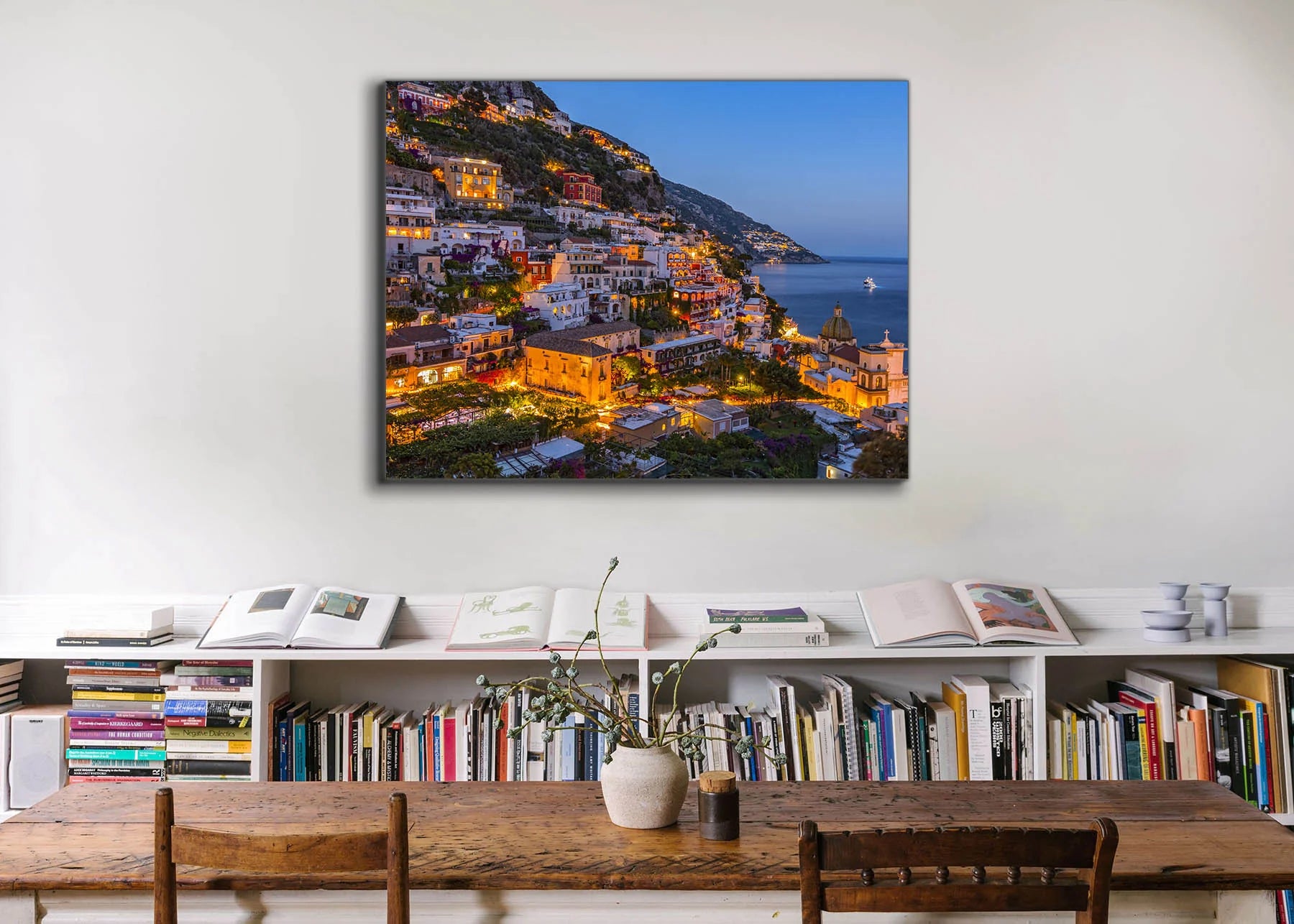 Vibrant Amalfi Coast Canvas Art 36" x 48"