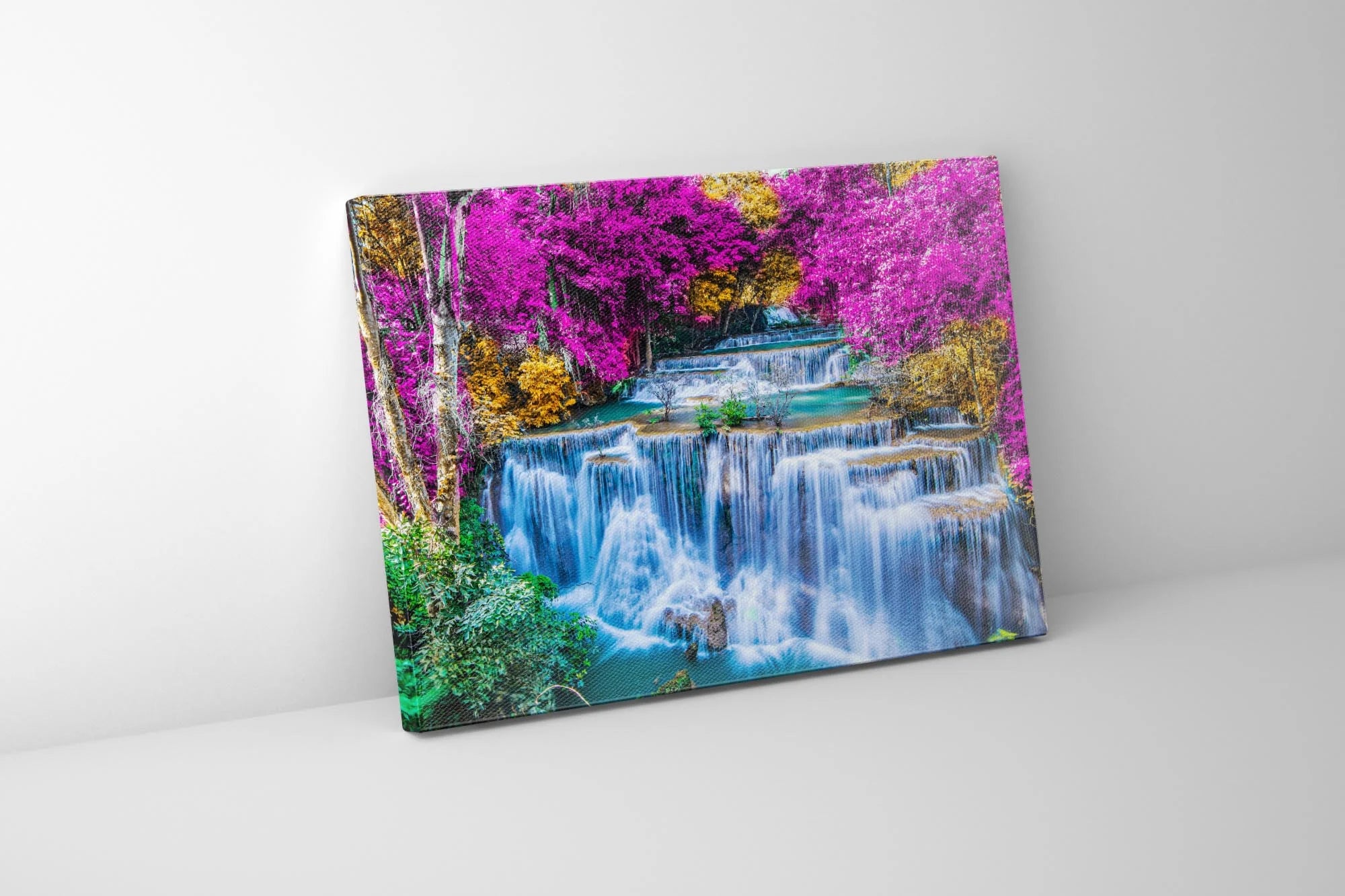 Majestic Waterfalls Landscape Canvas Art 36" x 48"