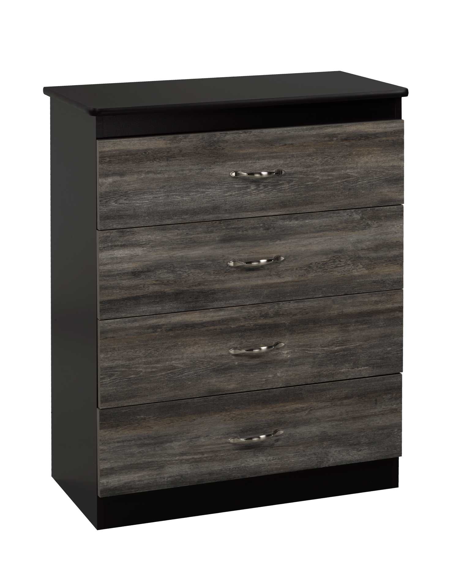 4 Drawer Chest 5215 Black & Suede Grey