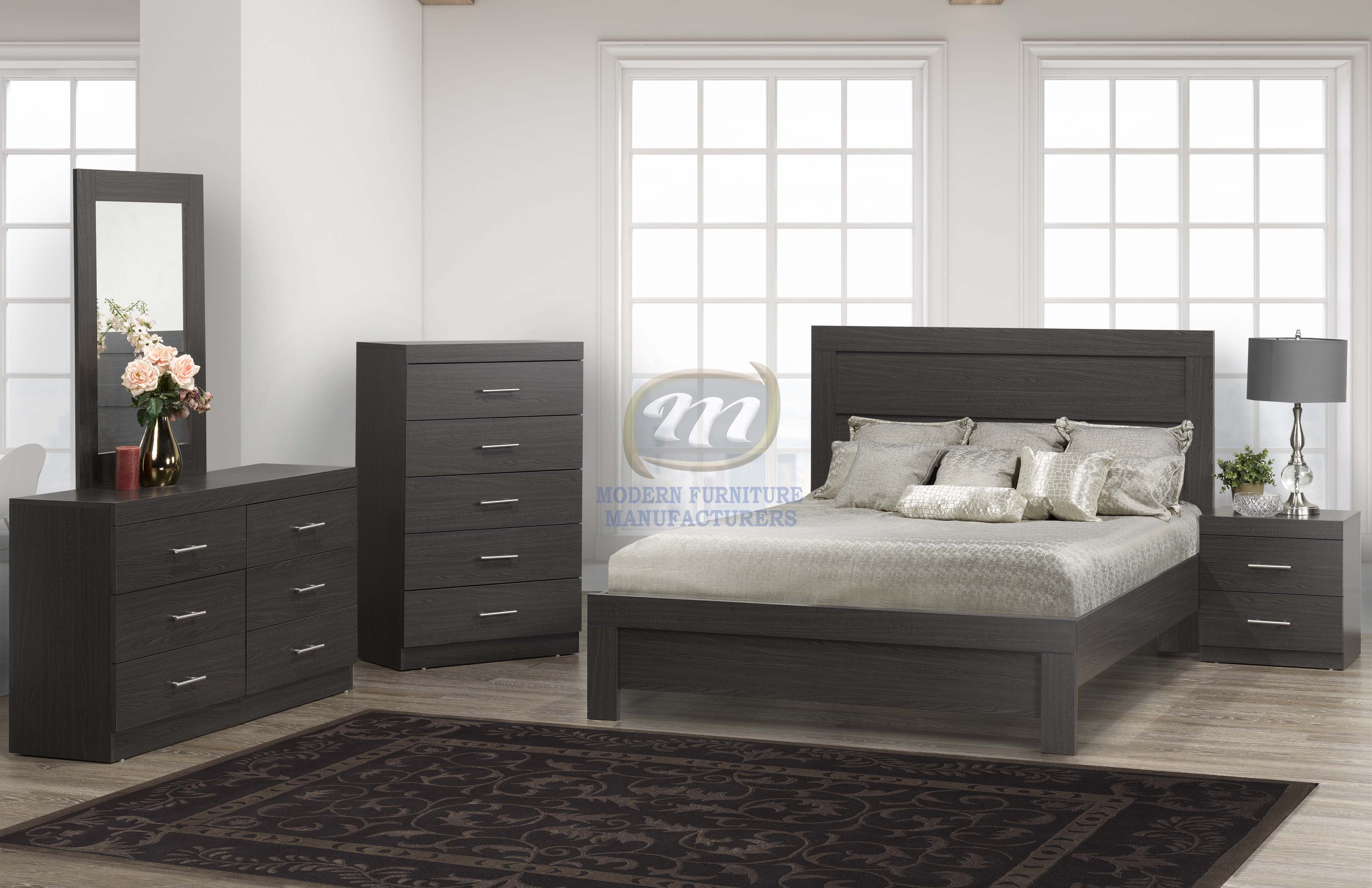 Canadian Made 6 PC Bedroom Set 5015 Tuxedo Colour