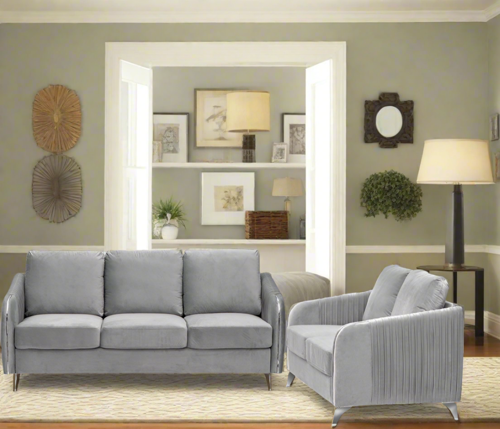 Daphne Rich Plush Velvet Sofa Collection 5185