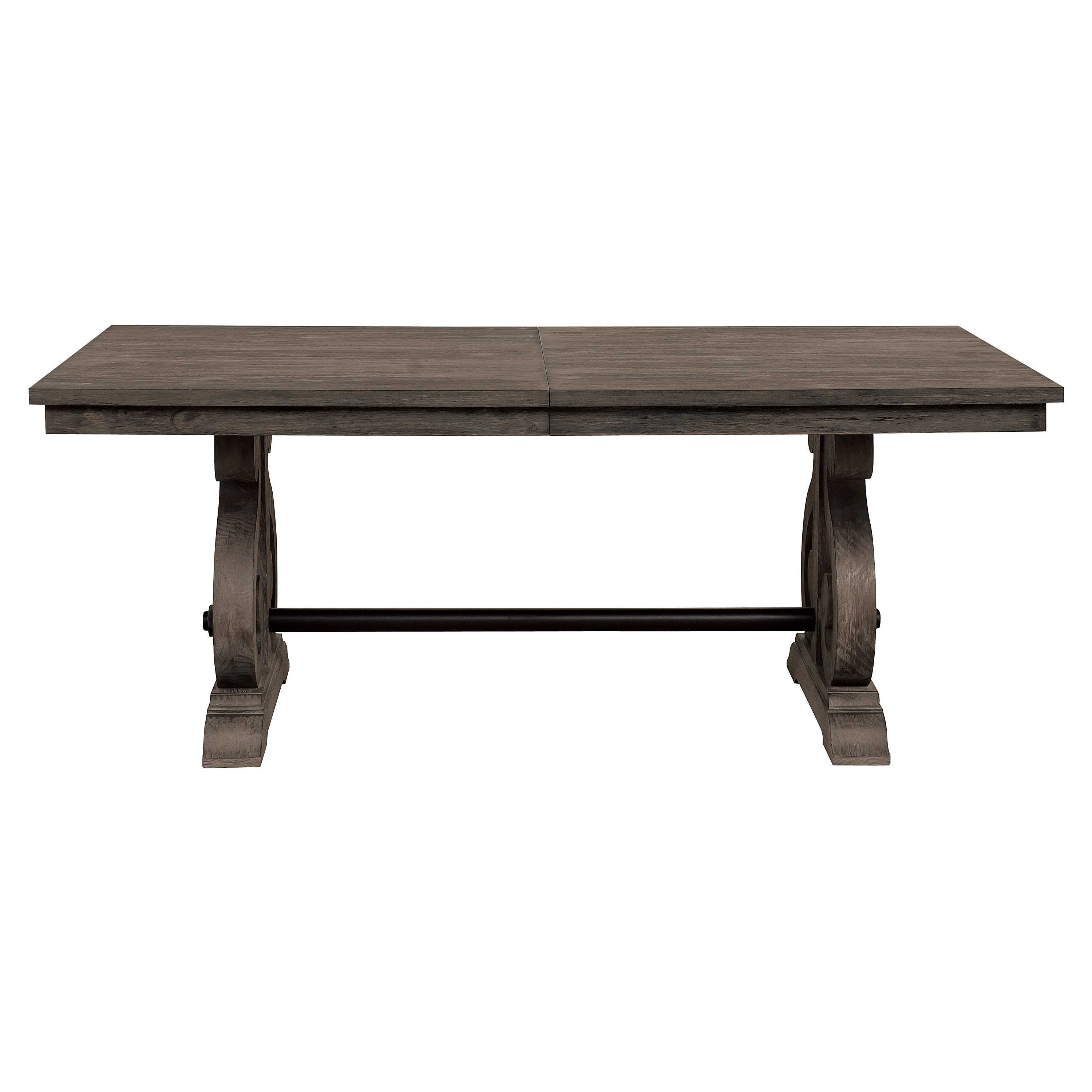Toulon Distressed Dark Oak Wooden Dining Table 5438-96