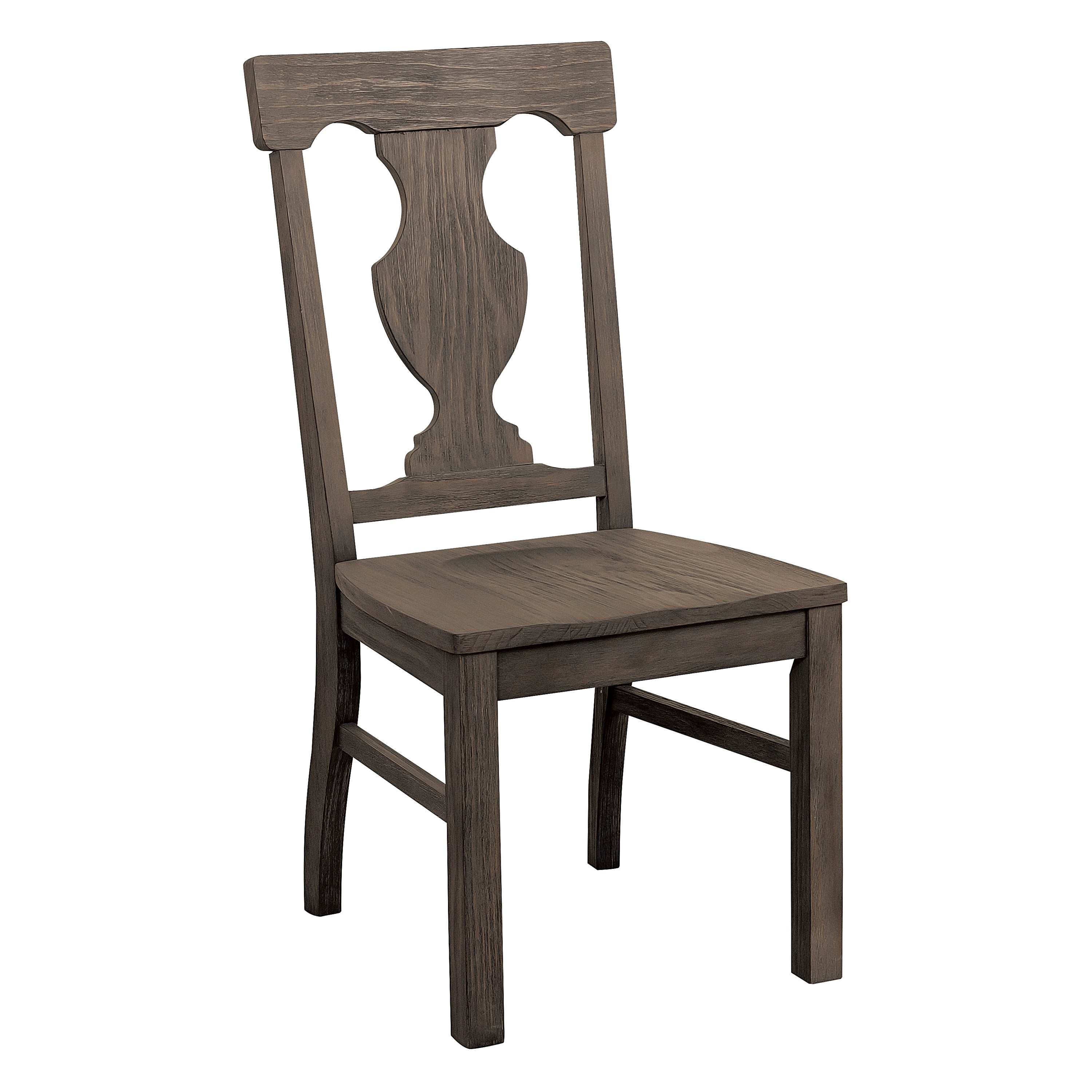 Toulon Distressed Dark Oak Chairs Set of 2 5438S