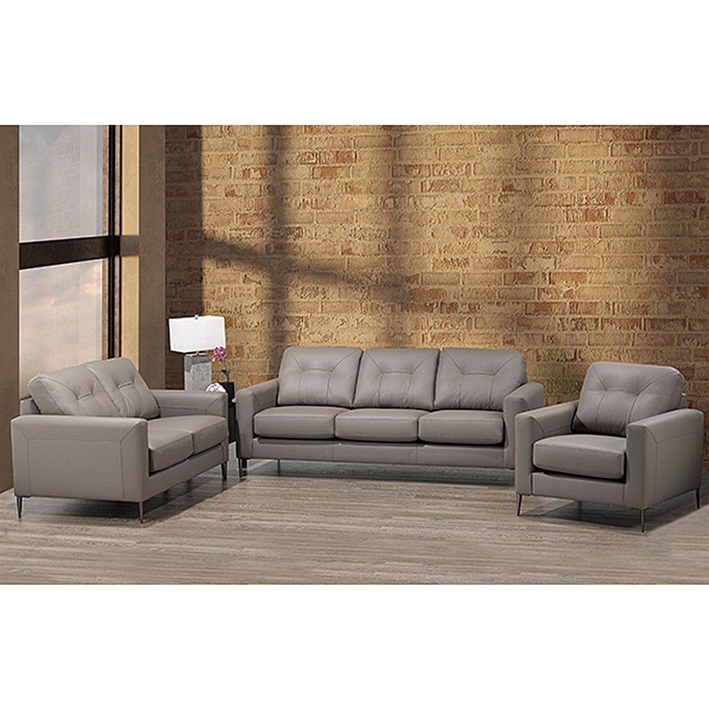 Canadian Made Genuine Leather Florance Wood Sofa Collection 5509