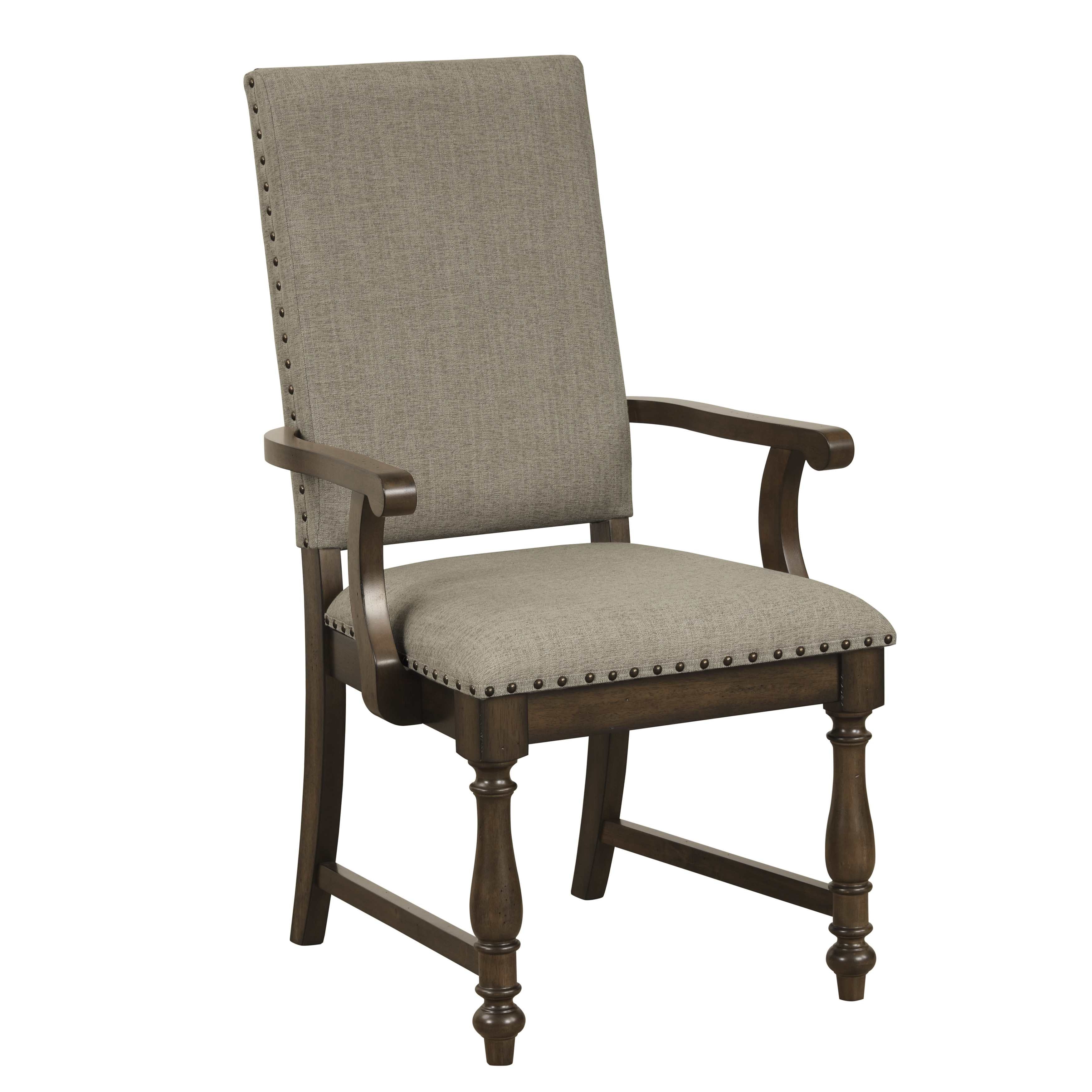 Stonington Fabric Arm Chair with Nailhead Trim Set of 2 5703