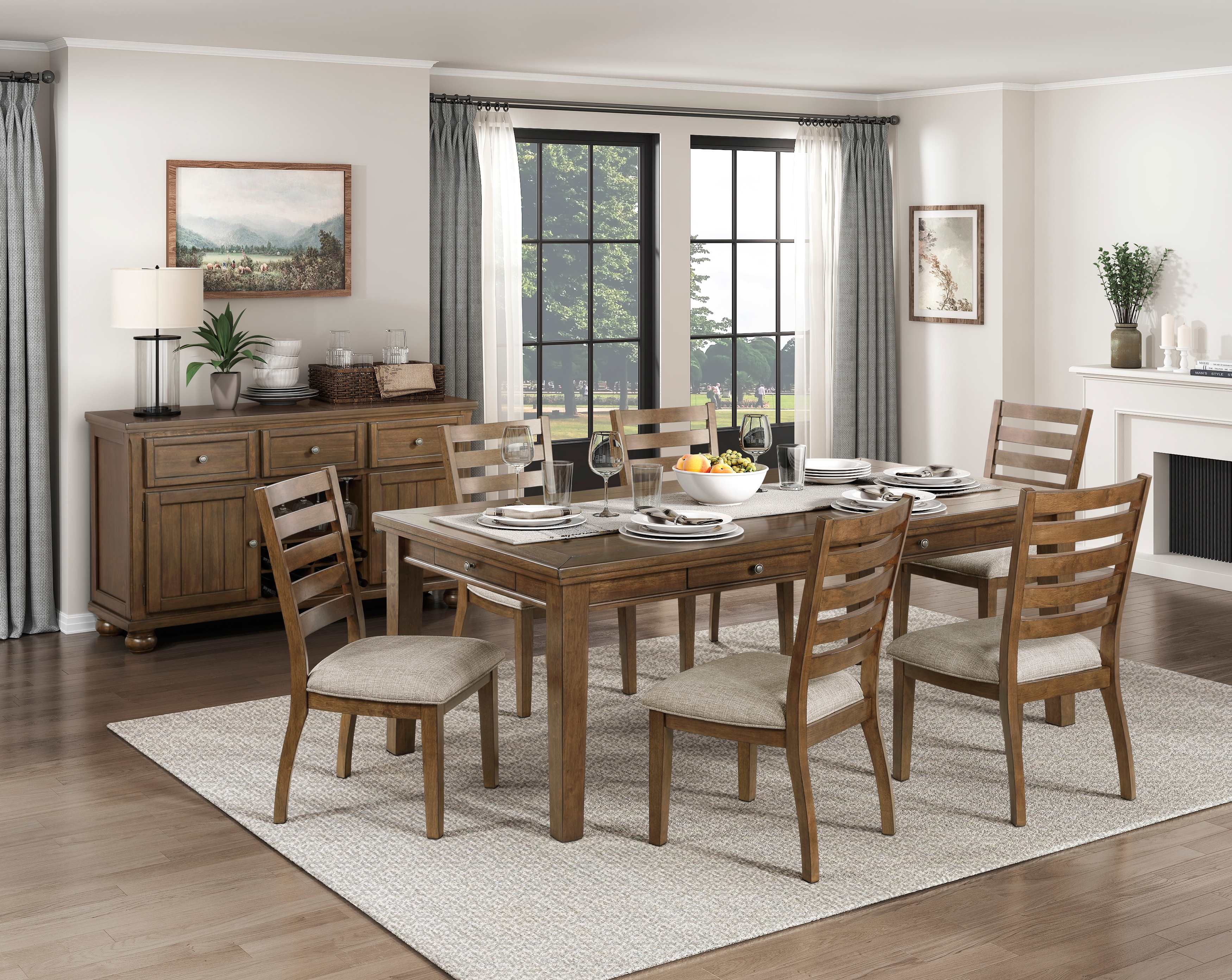 Tigard Wooden Dining Table with Drawer 5761-78