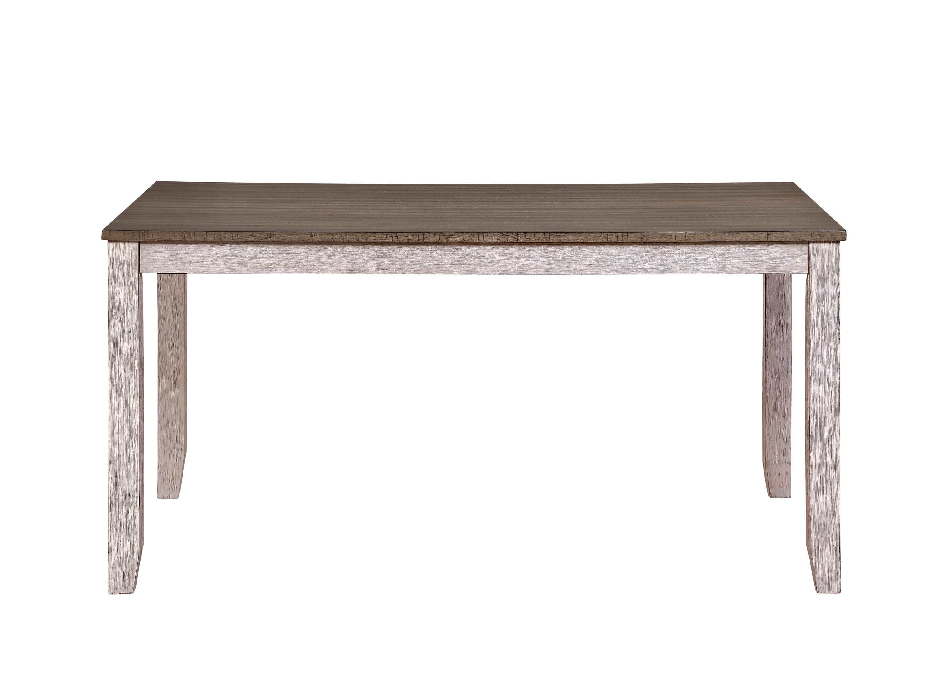 Ithaca Wooden Dining Table Grayish White and Brown 5769W-60