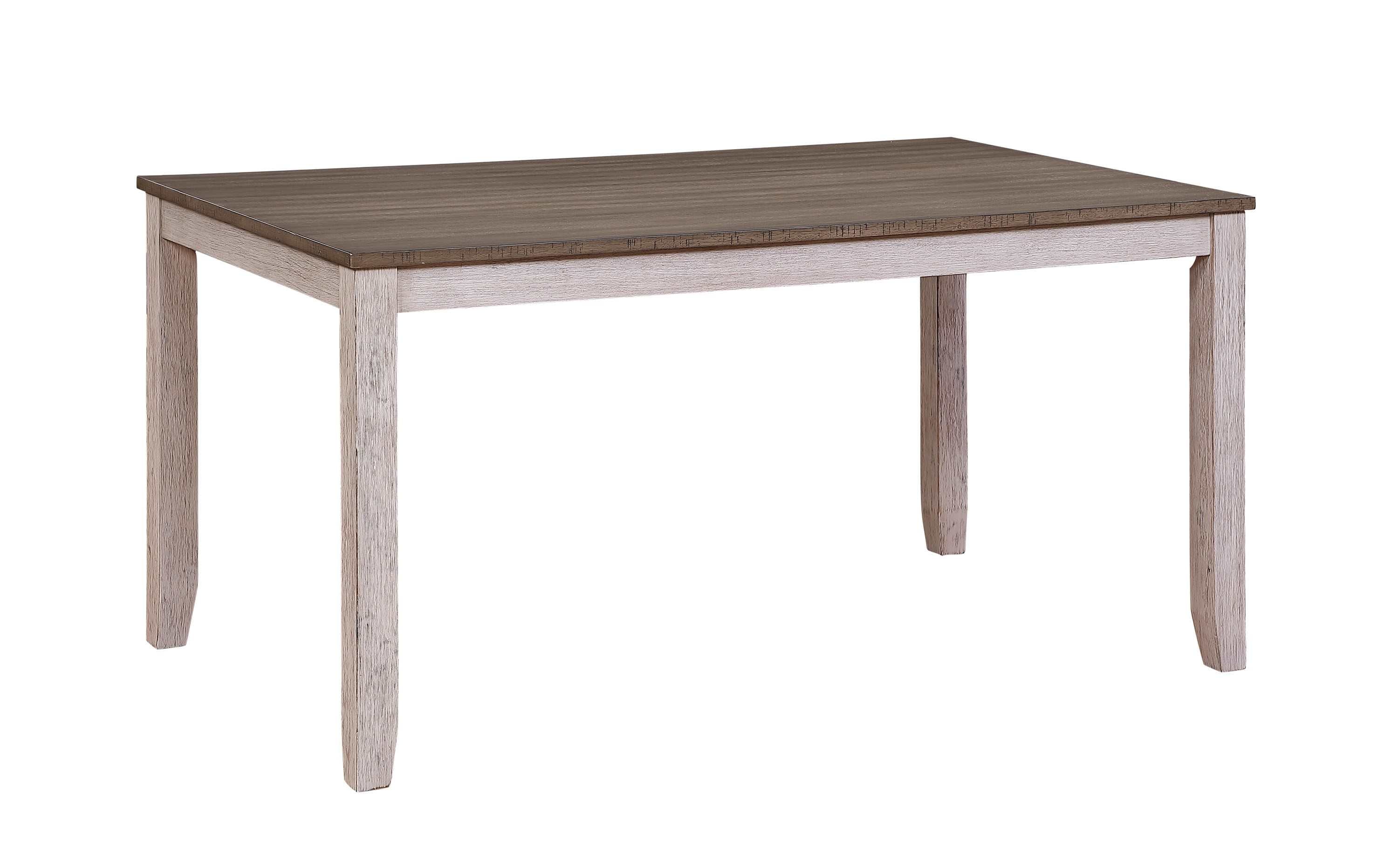 Ithaca Wooden Dining Table Grayish White and Brown 5769W-60