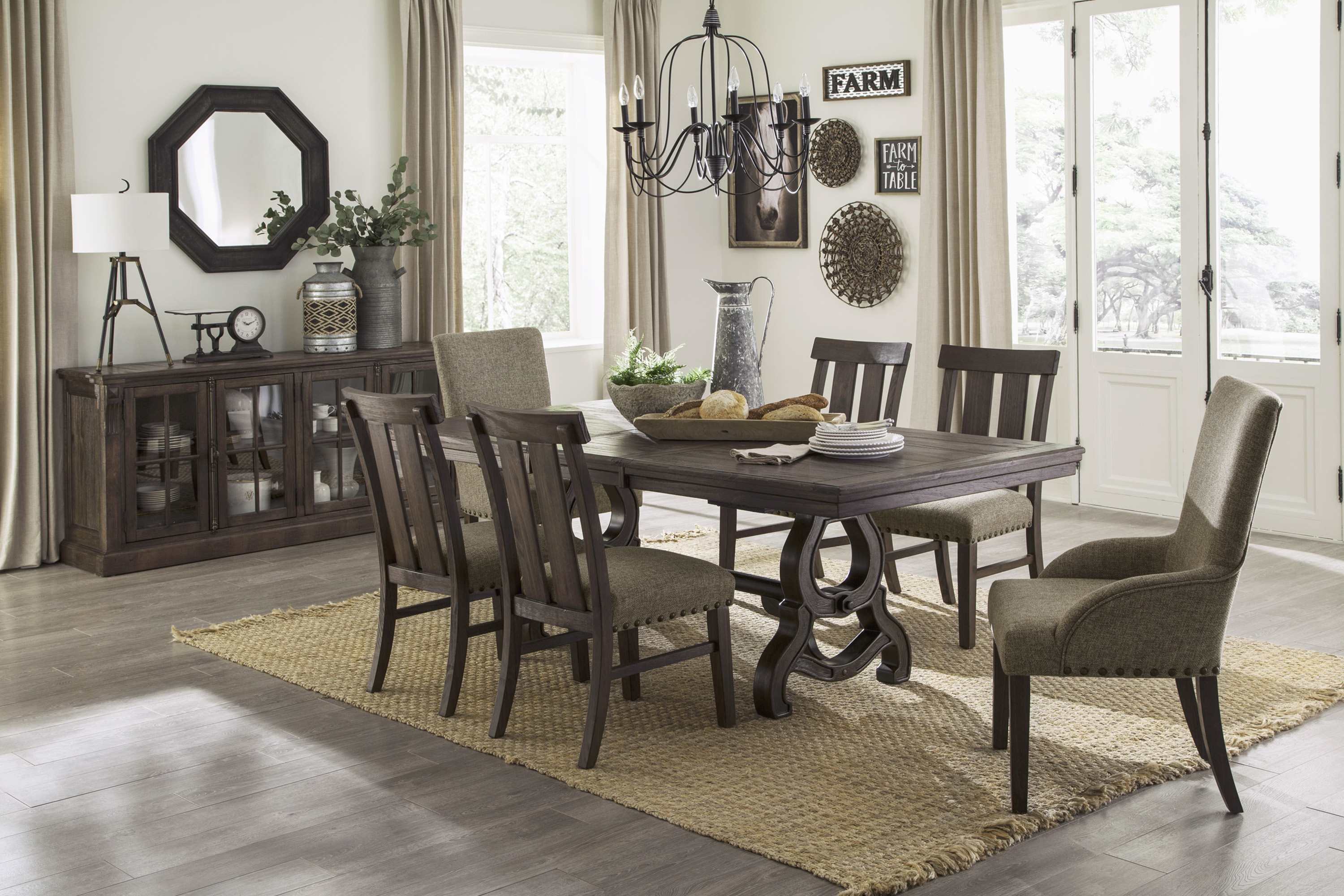 Gloversville Brown Wooden Dining Set 5799-86