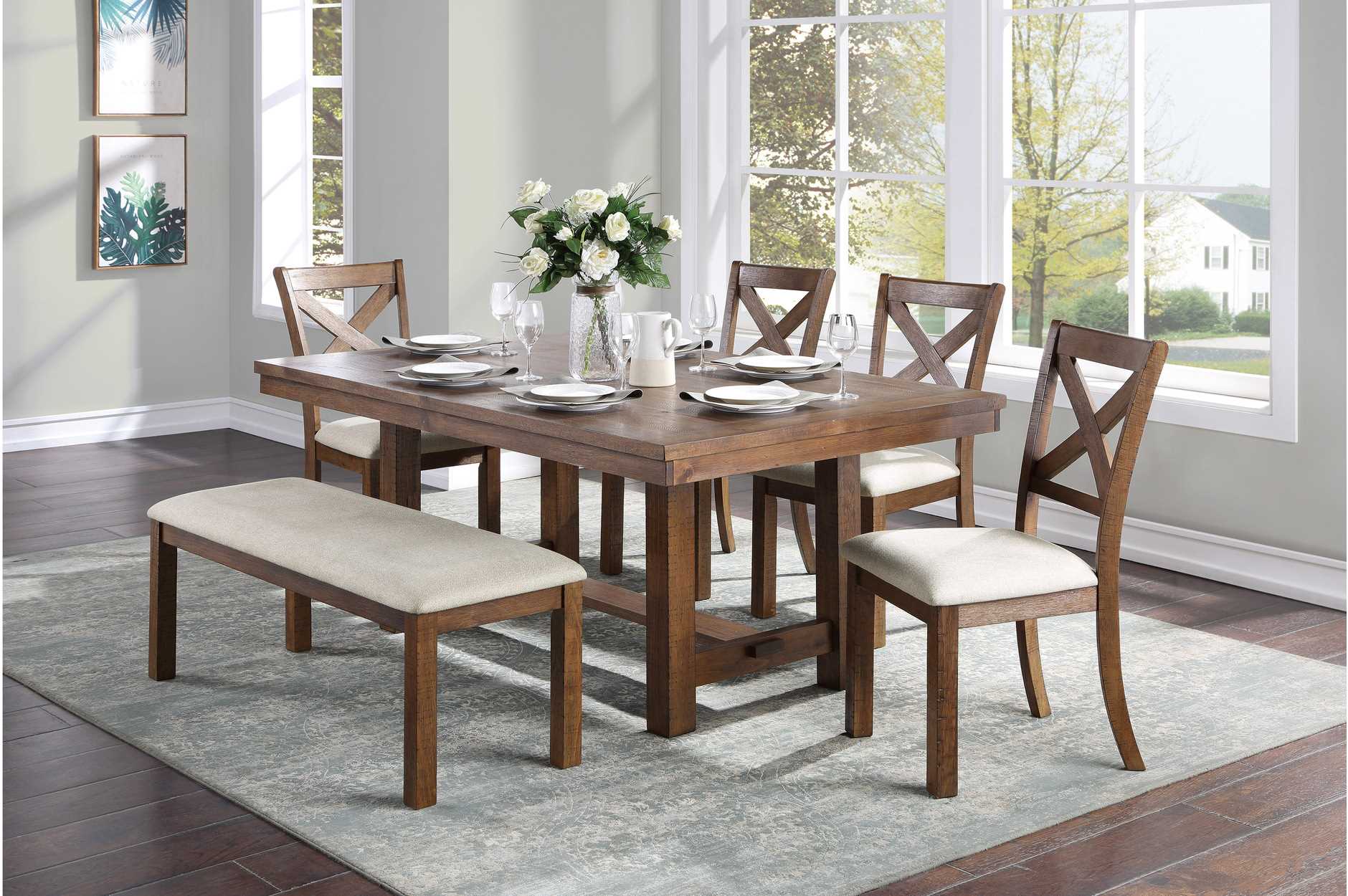 Bonner Wooden Dining Table Brown 5808