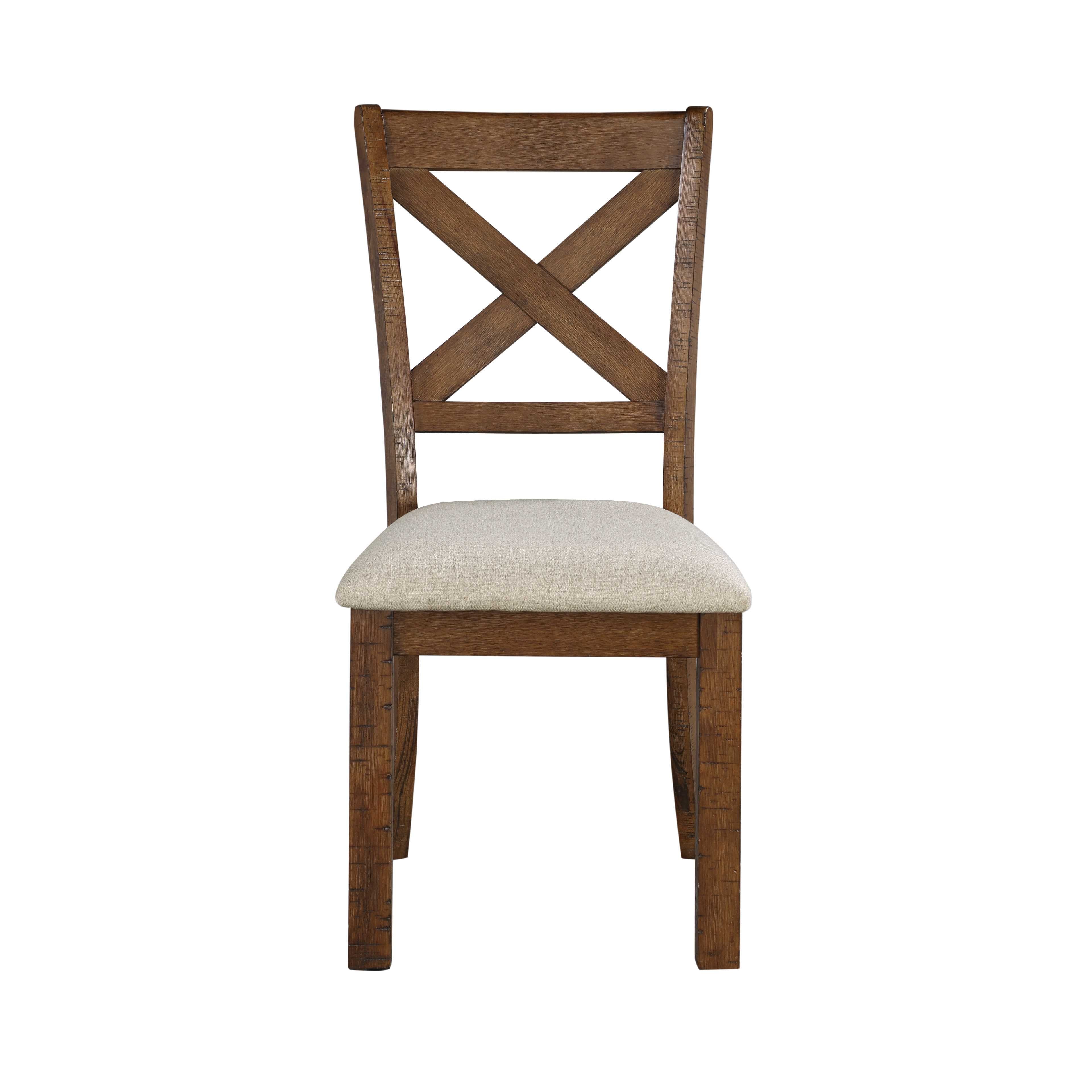 Bonner Wooden Dining Chair With Textured Fabric Upholstery 5808