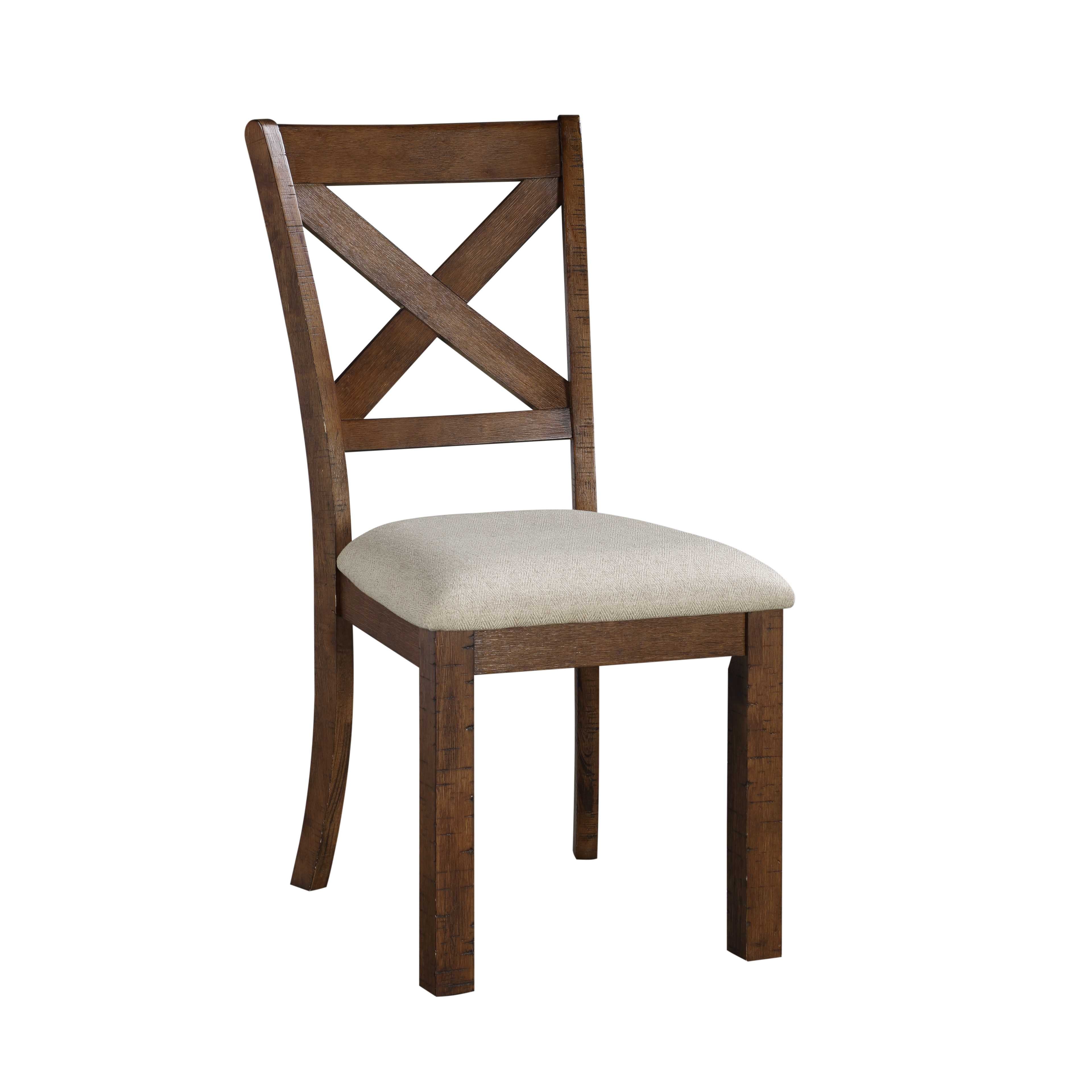 Bonner Wooden Dining Chair With Textured Fabric Upholstery 5808
