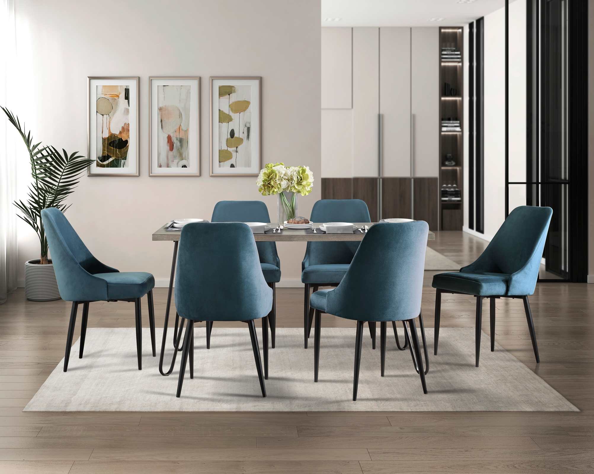 Keene Dining Collection Blue 5817