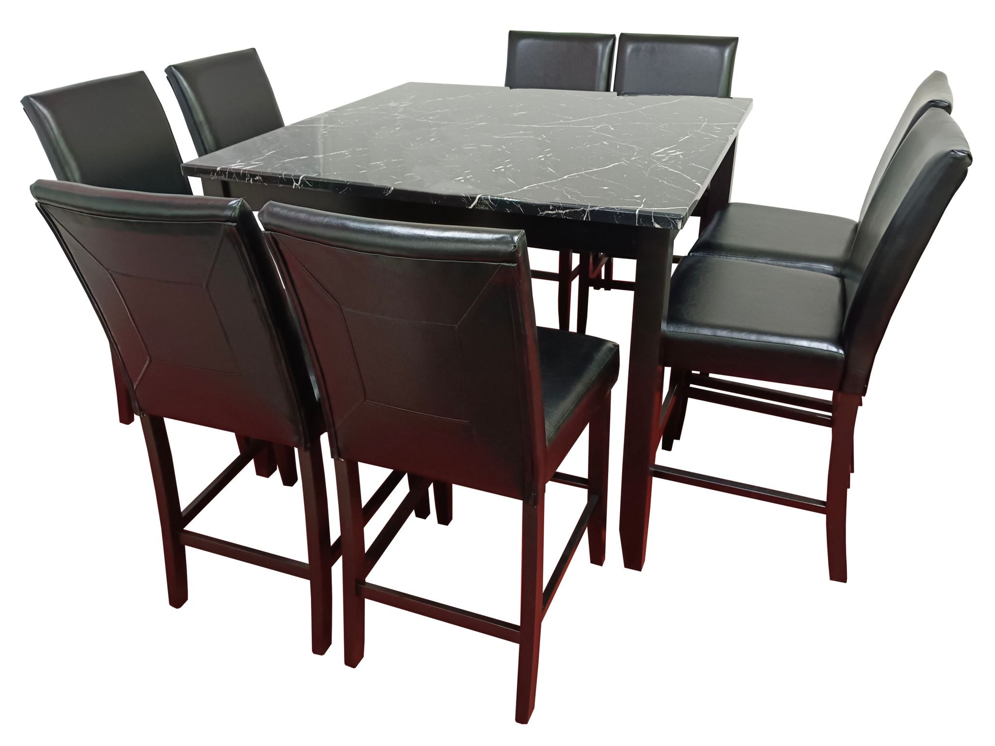 Amber Black Pub High Dining Set