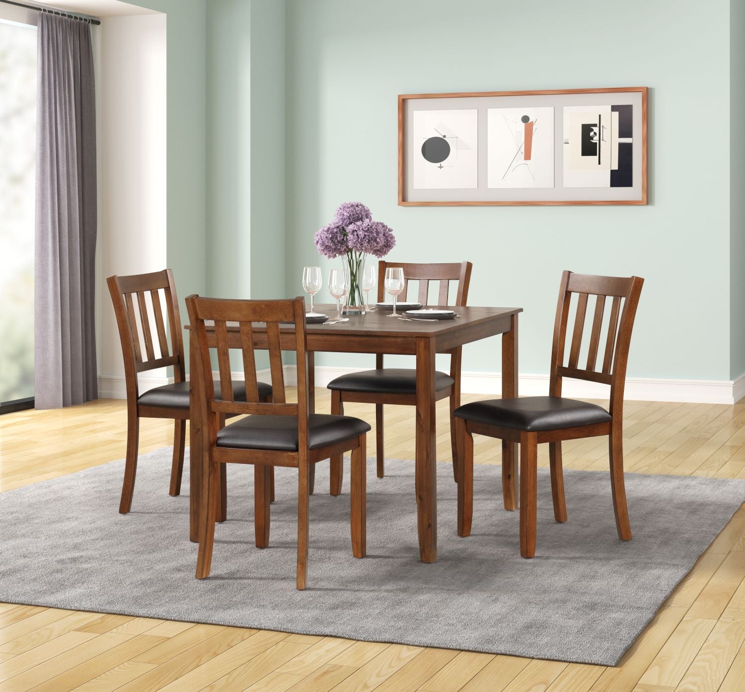 Max Cherry 5 PC Dining Set