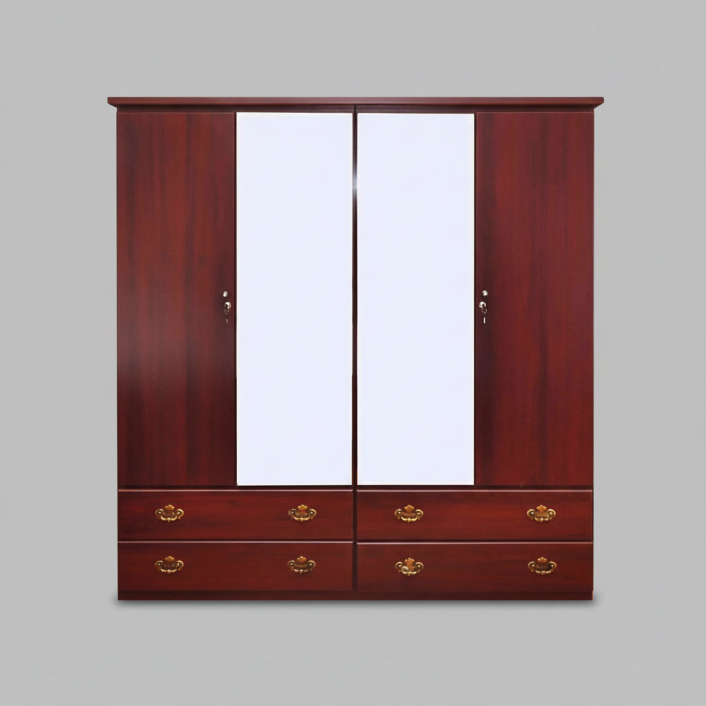 Candian Made Fully Assembled 4 Door Armoire with Drawer 650