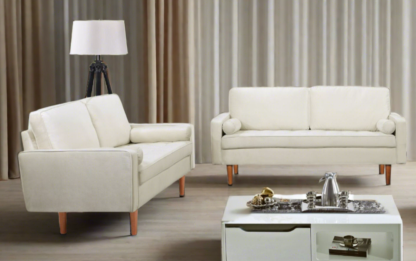 Velvet Sofa Collection Beige 7020