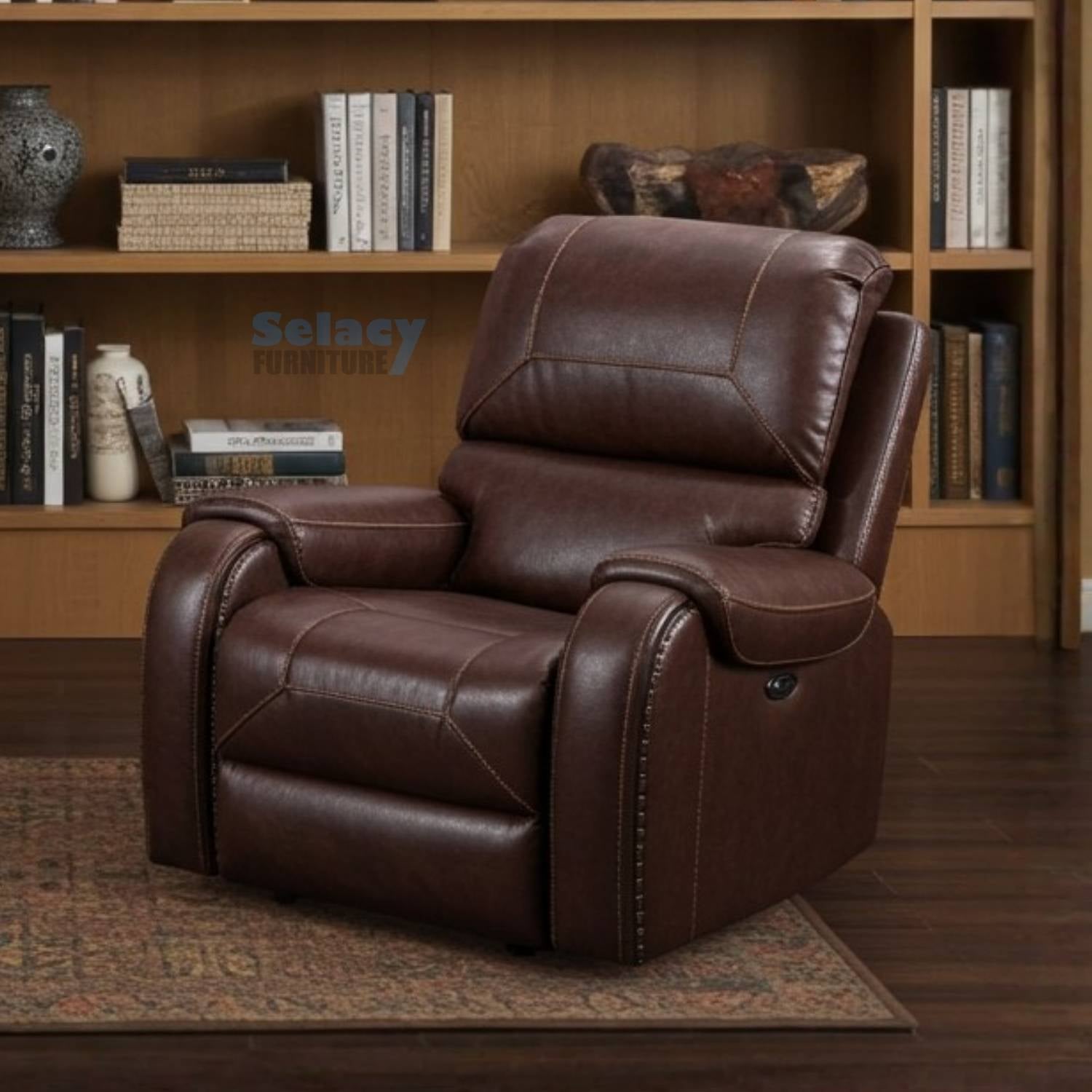Genuine Leather Power Recliner Sofa Set 7115