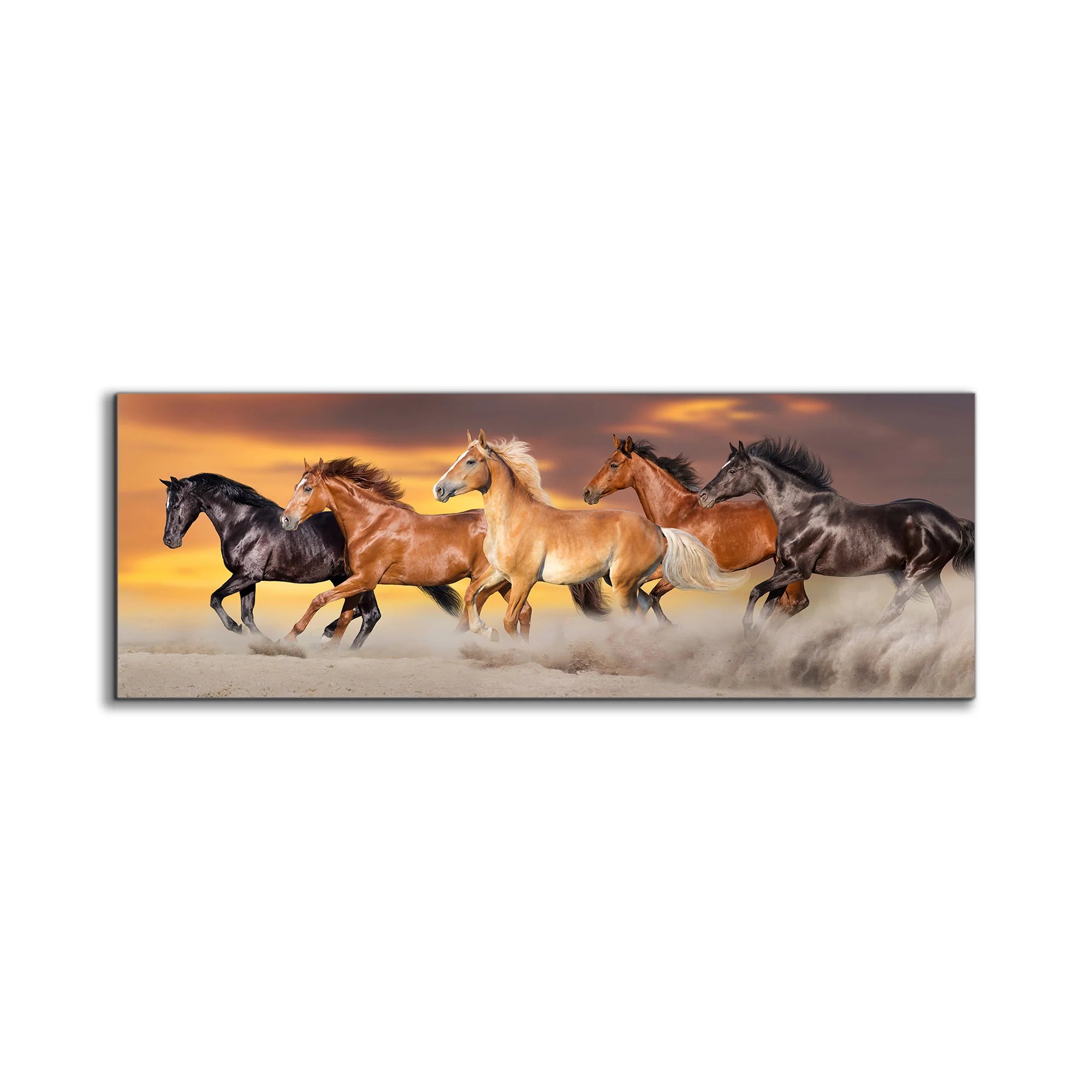 Team of Horses Canvas Art 72" x 24"