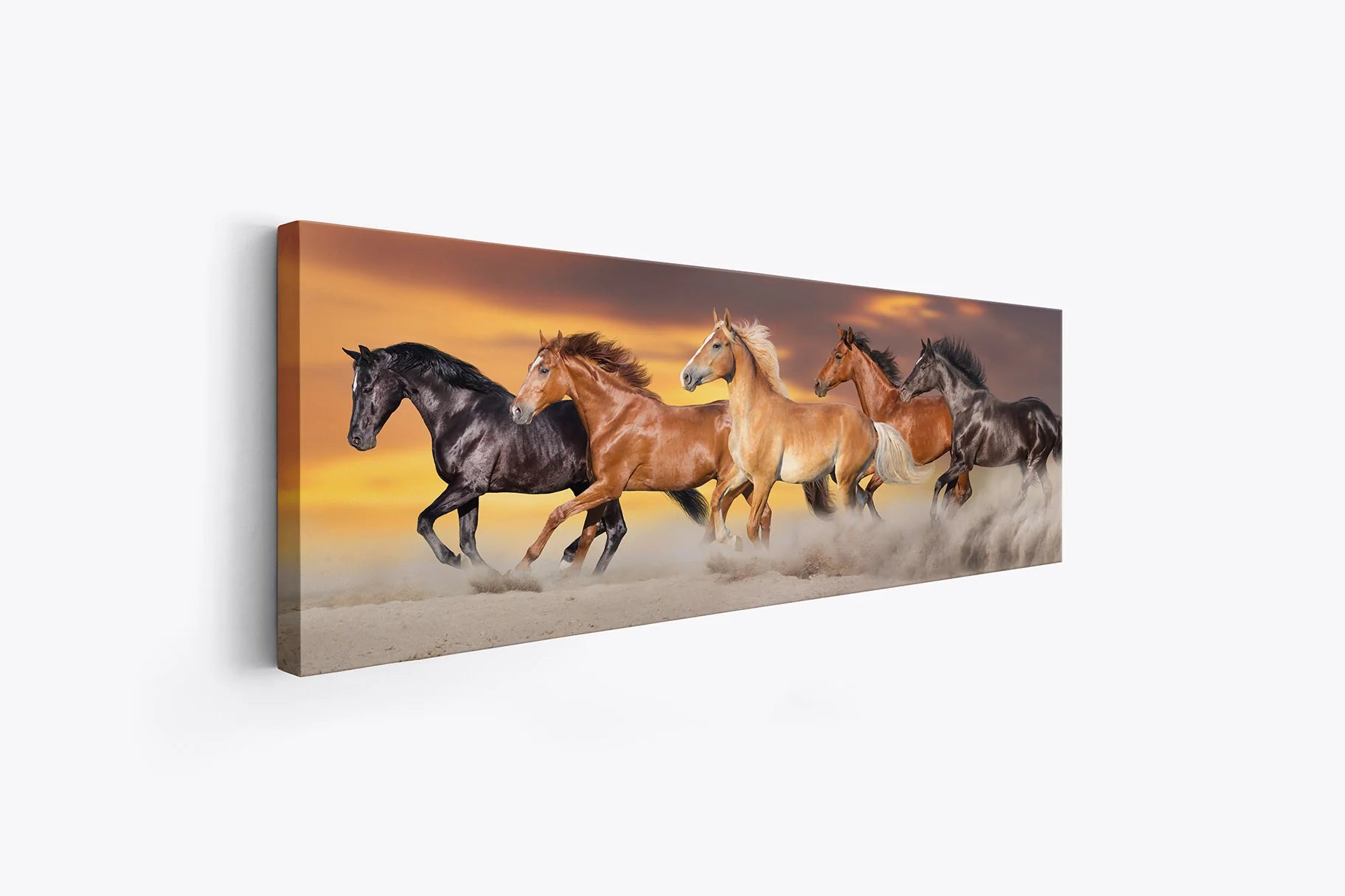 Team of Horses Canvas Art 72" x 24"
