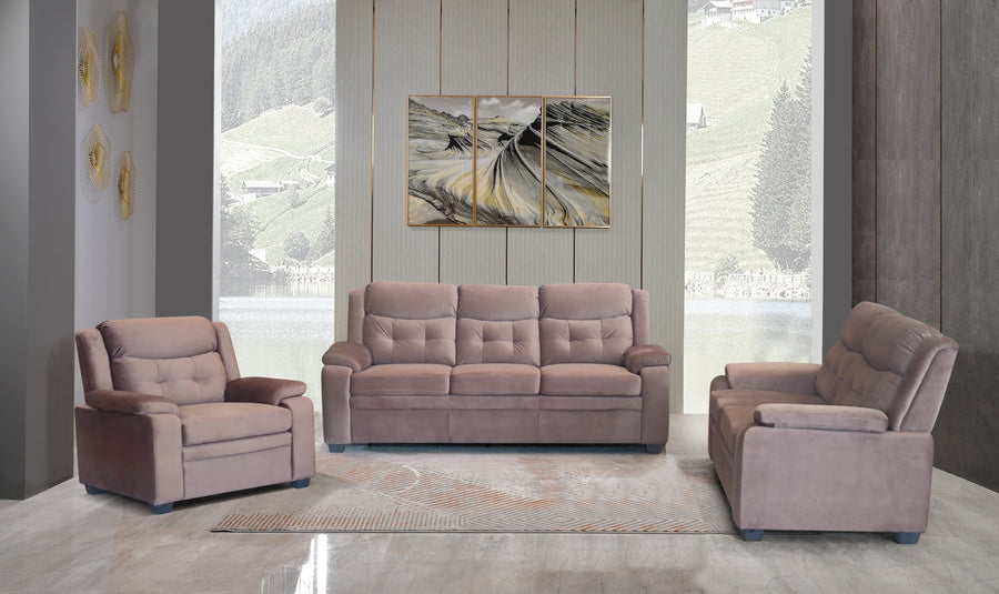 3 PC Sofa Set Brown 8620