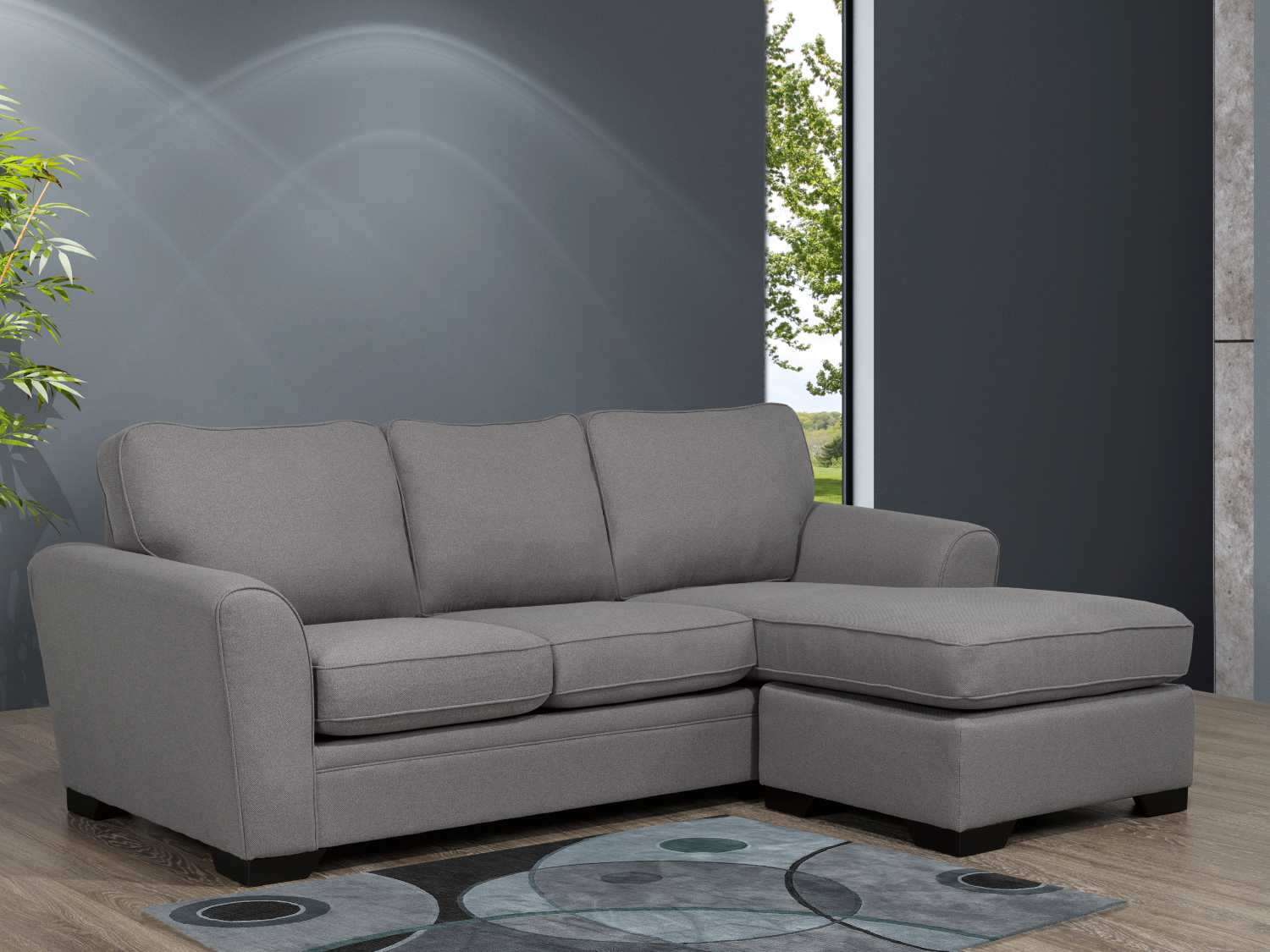 Canadian Made Reversible Sectional Sofa 9555