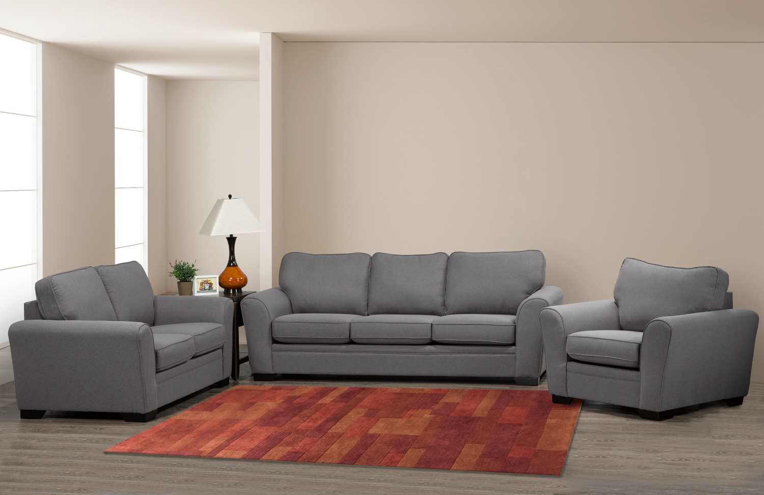 Canadian Made Joseph Grey Sofa Collection 9555