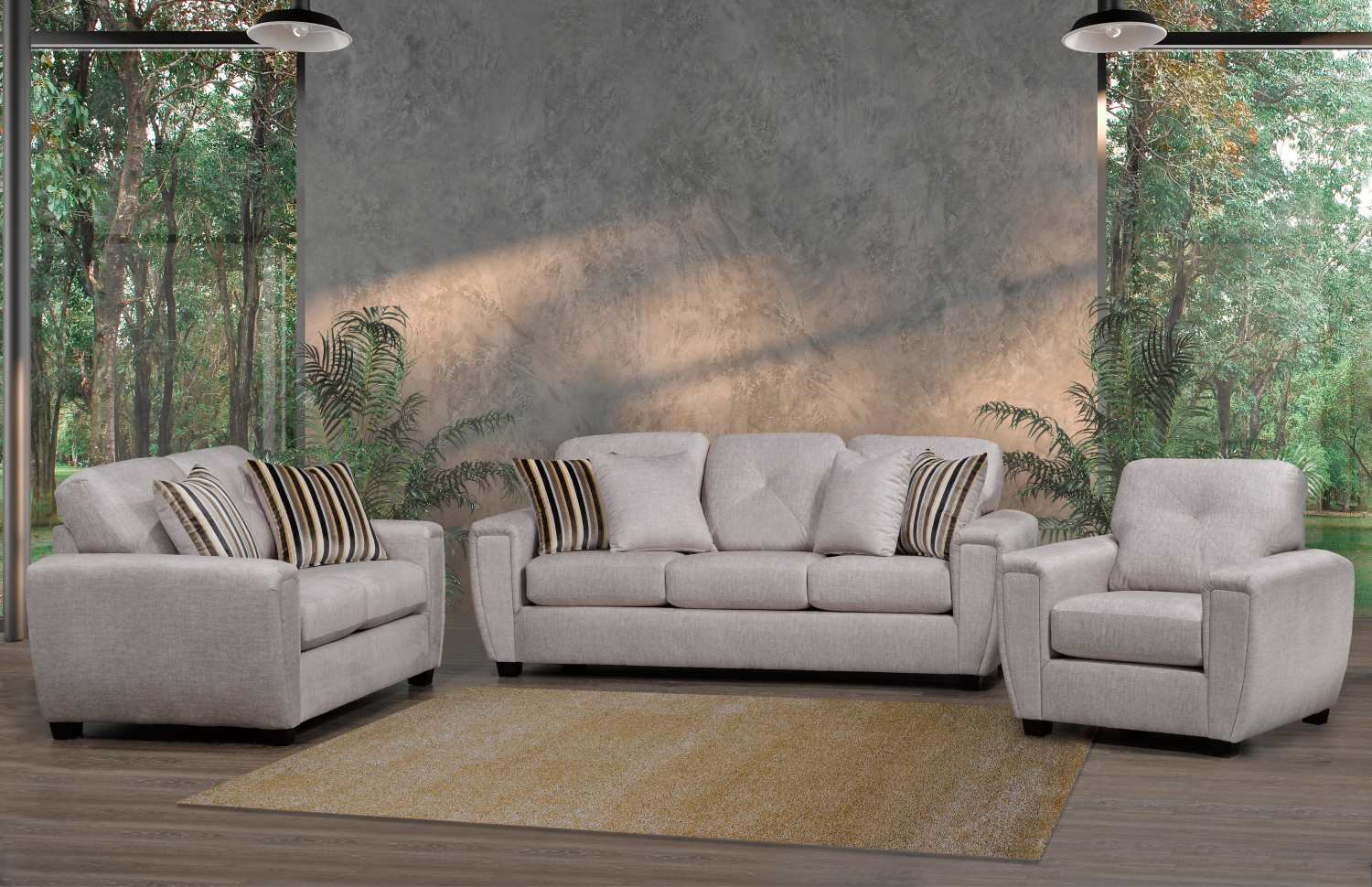 Canadian Made Paradiso Sugarcookie 3PC Sofa Set 9575