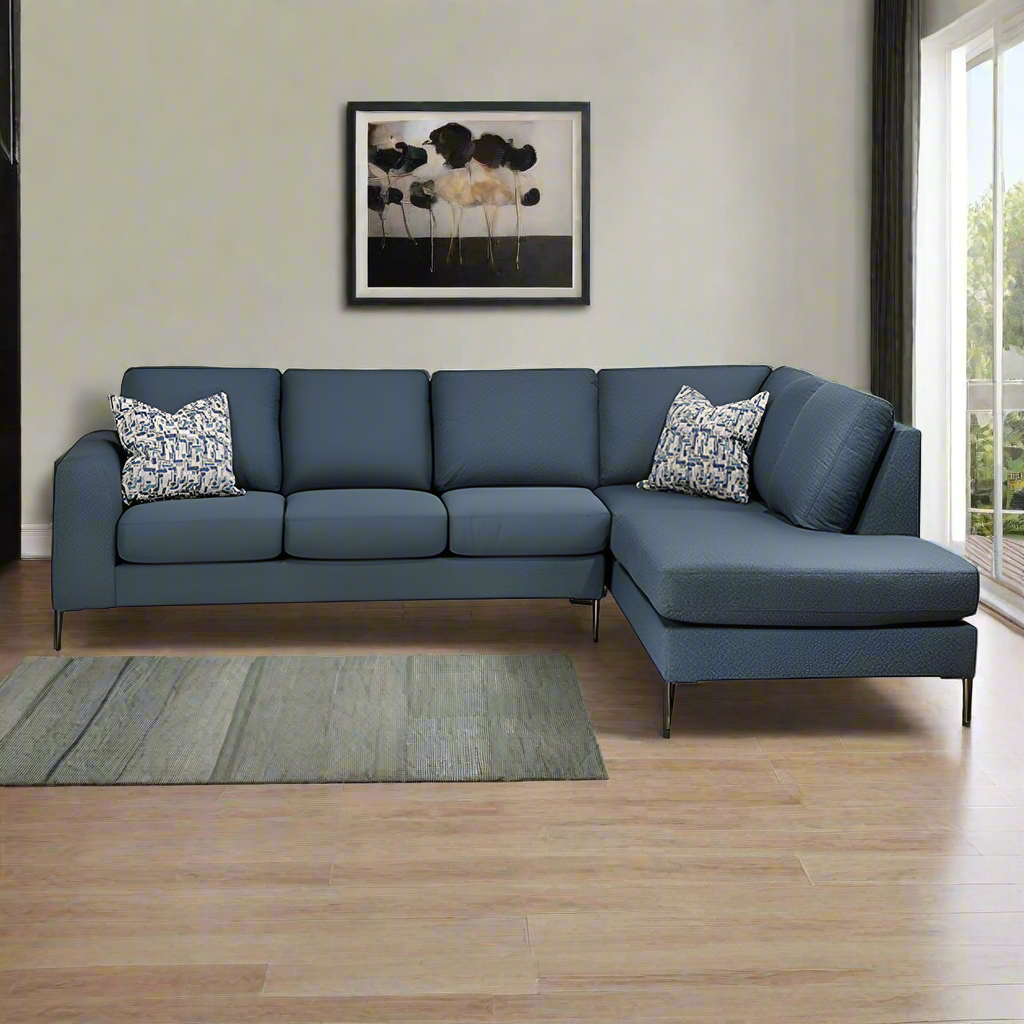 Canadian Made Jargon Ocean Sectional Sofa 9865