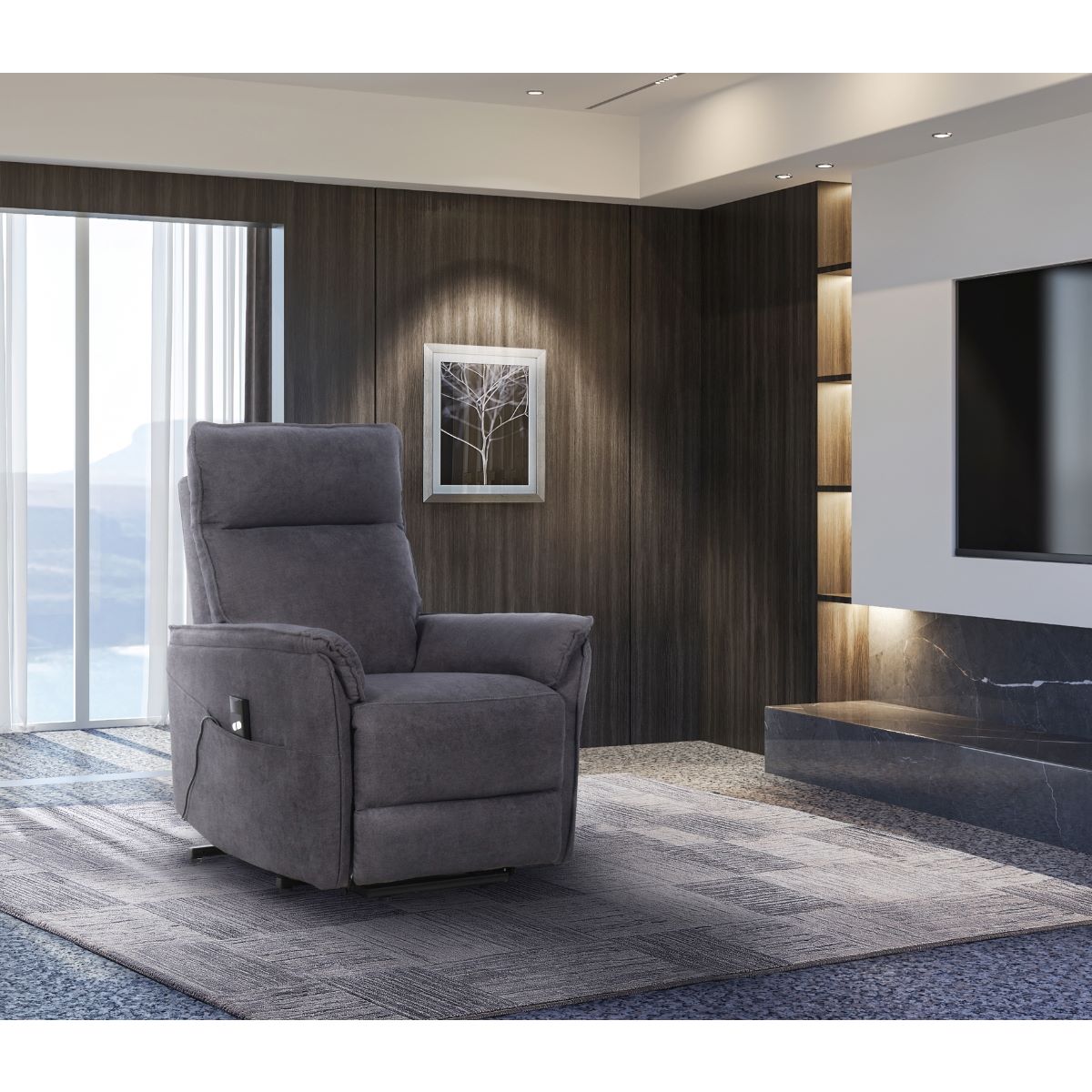 Power Lift Chair Dark Grey 99977