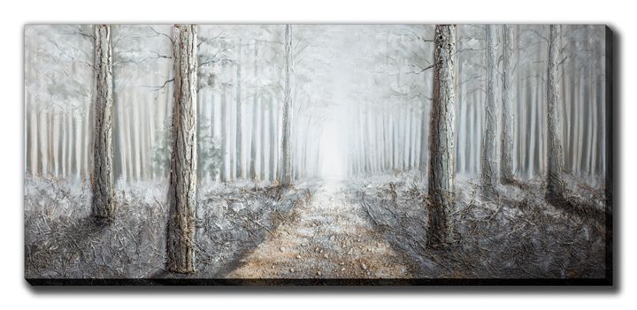 Misty Woods Oil Painting 32" x 72"