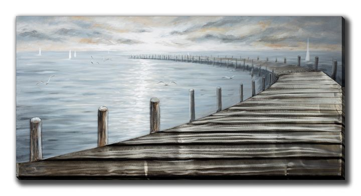 Around the Dock Oil Painting 30" x 59"