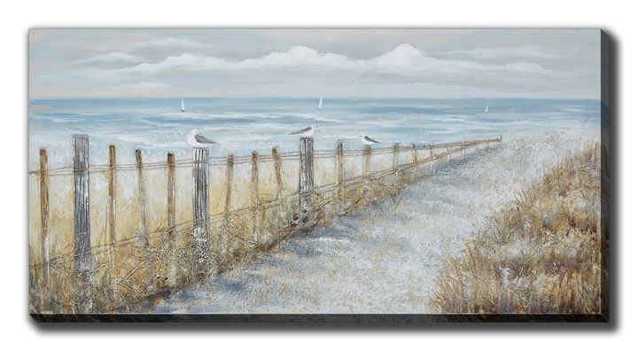Blue Water Horizon Oil Painting 30" x 60"