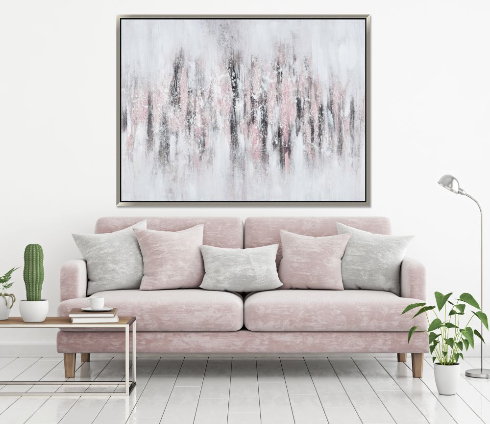 Refined Silver Canvas Art 36" x 48"