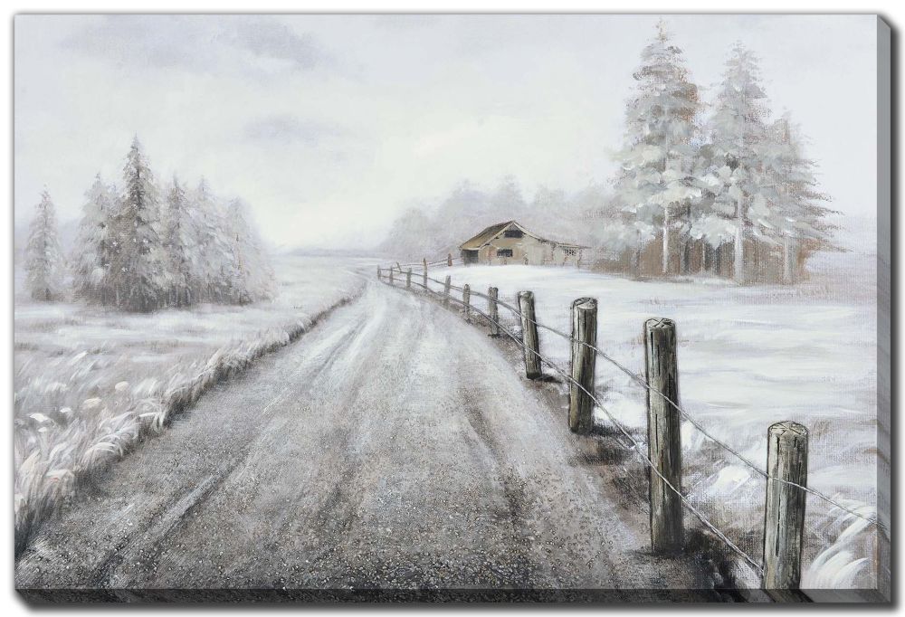 Country Fence Oil Painting 40" x 60"