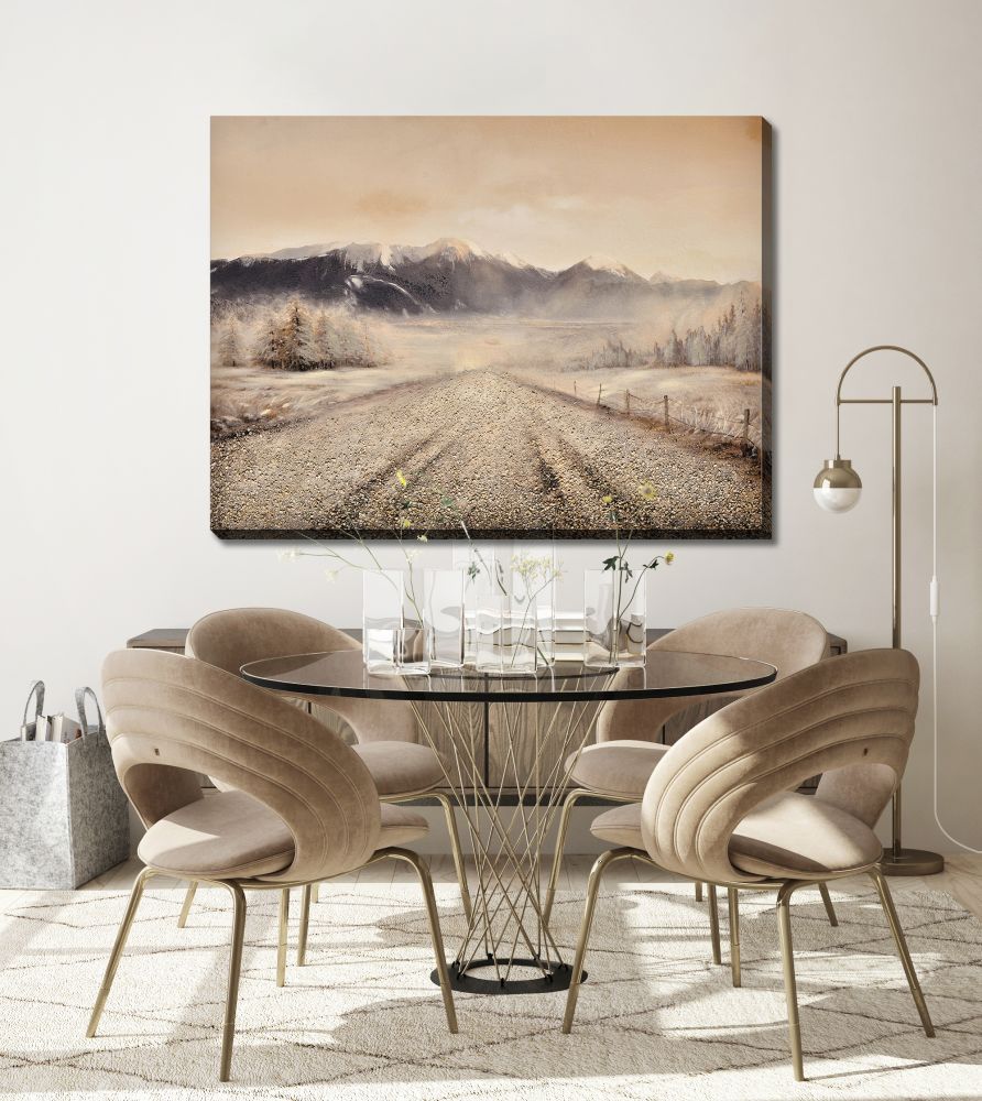 Road to Mountains Oil Painting 36" x 48"