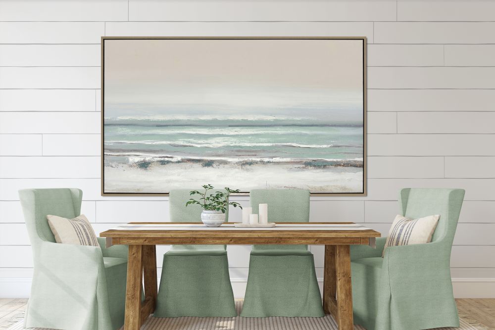 Soothing Greens Oil Painting 43" x 72"