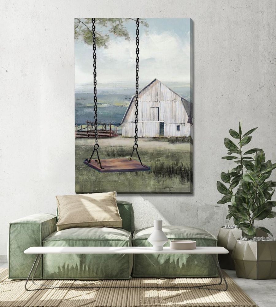 Farmhouse Swing Canvas Art 32" x 48"