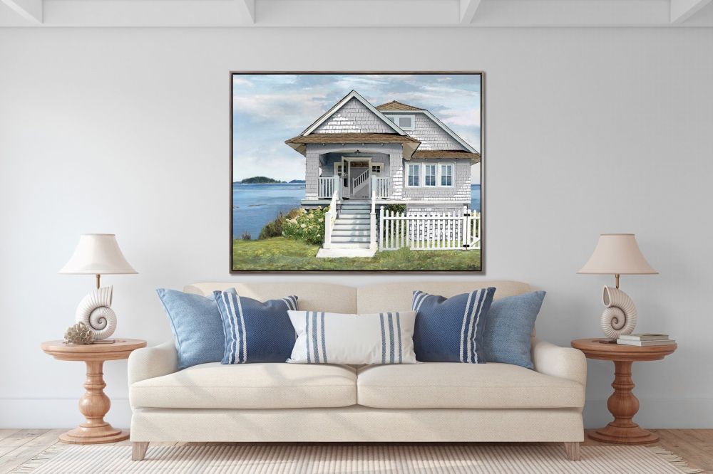 Lakeside Retreat Canvas Art 40" x 50"
