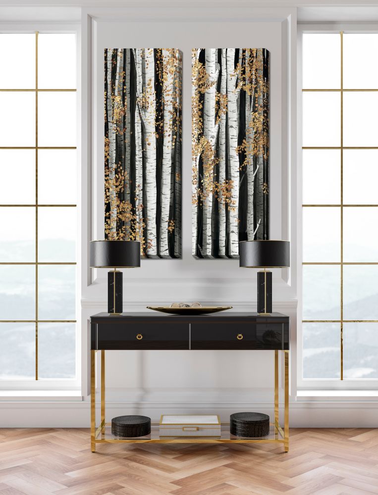 Gilded Birch 2 PC Floating Frame