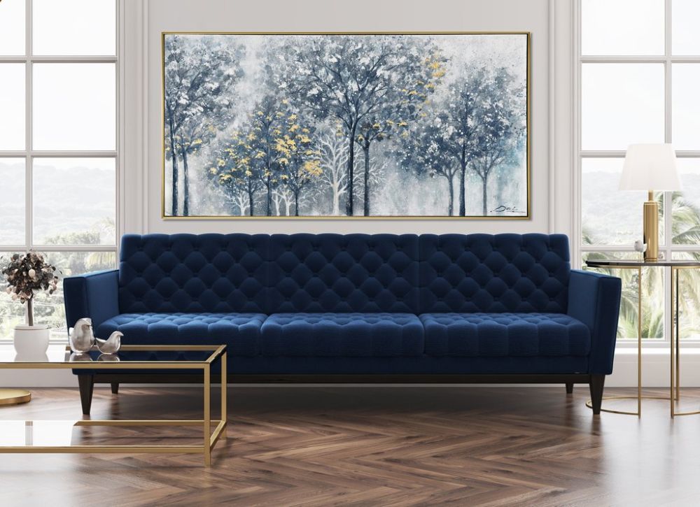 Majestic Blues Canvas Art 28" x 56"