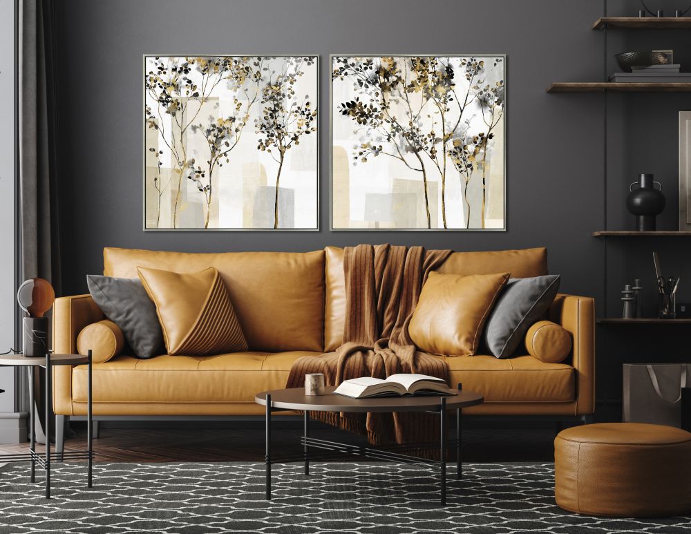 Neutral Trees 2 PC Floating Frame