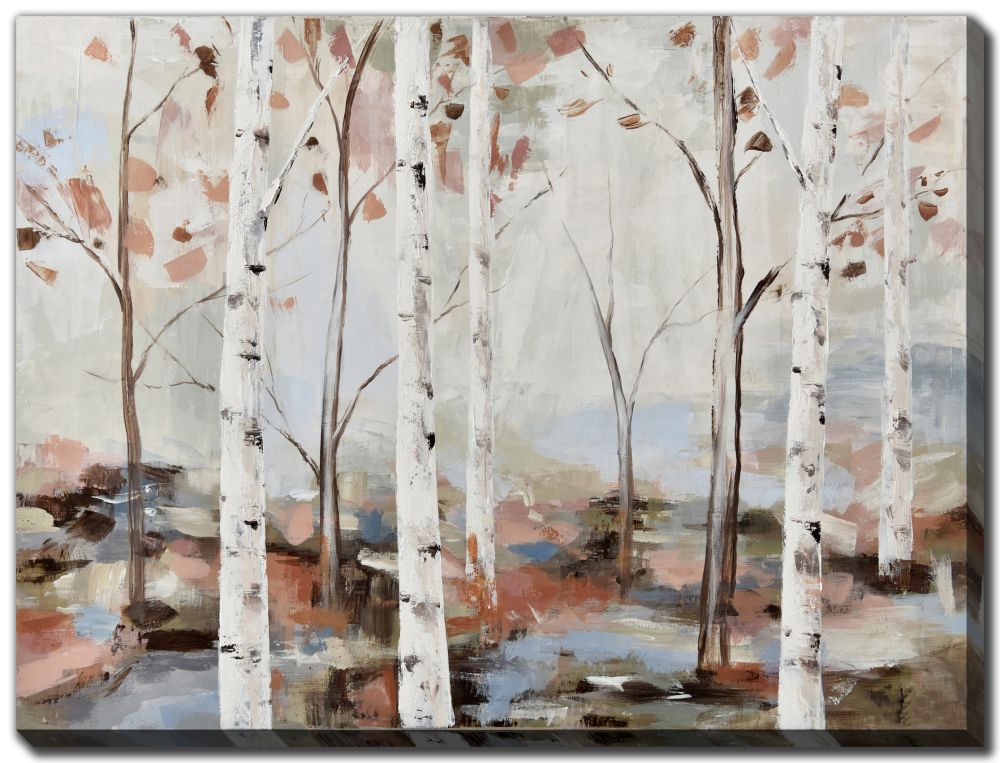 Tangerine Birch Canvas Art 36" x 48"