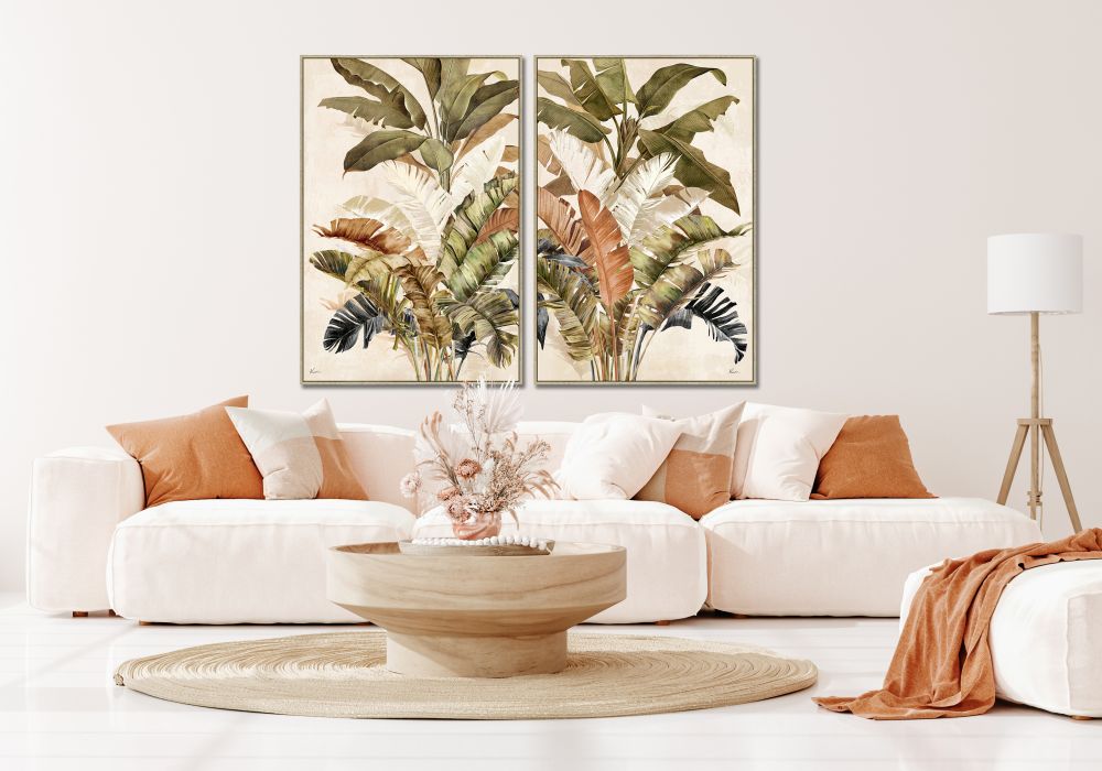 Palms 2 PC Floating Frame