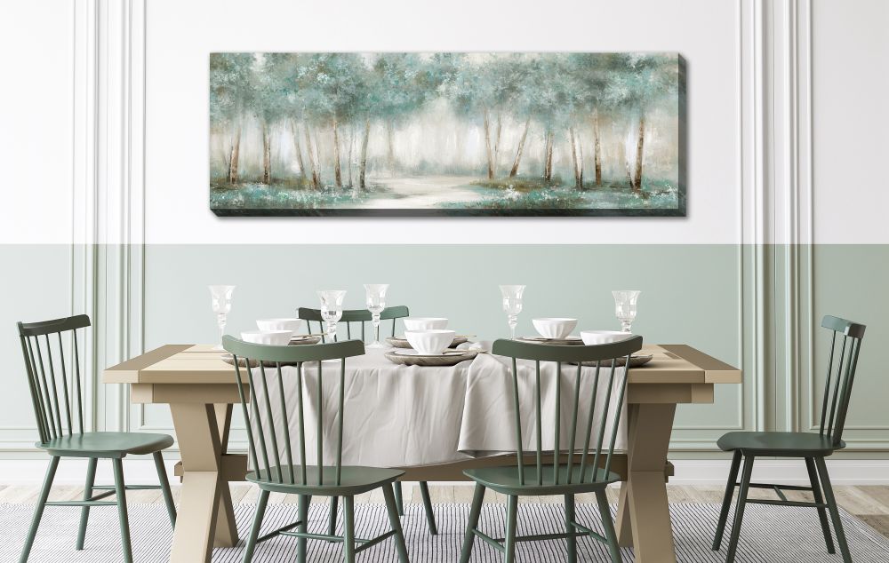 Emerald Tops Canvas Art 20" x 60"