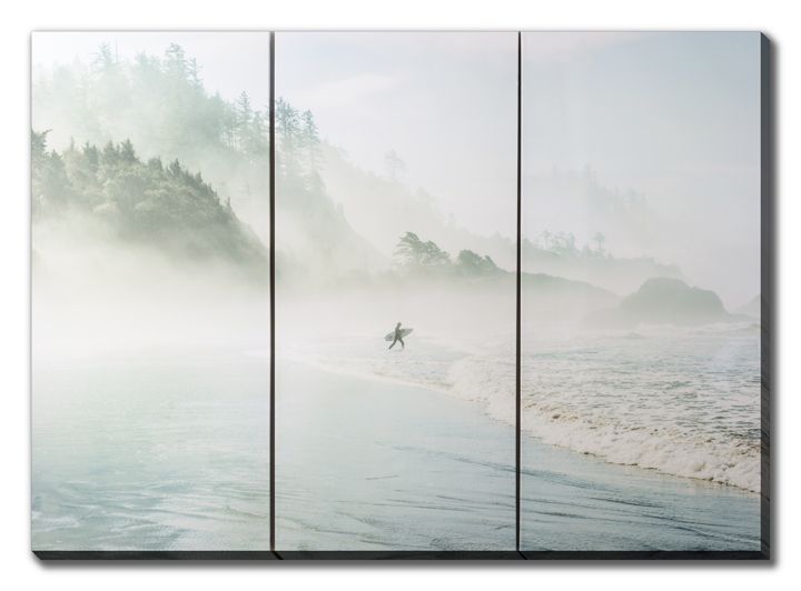 Morning Surf Set of 3 High Gloss Art