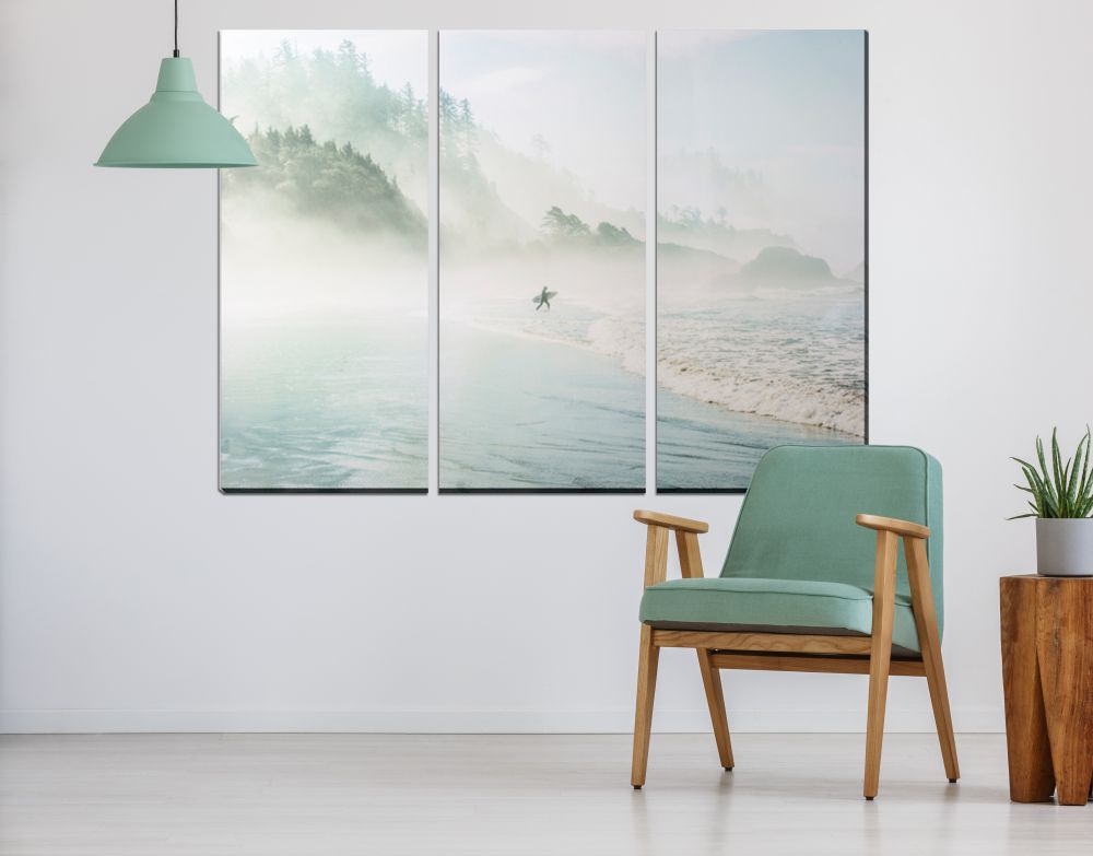 Morning Surf Set of 3 High Gloss Art