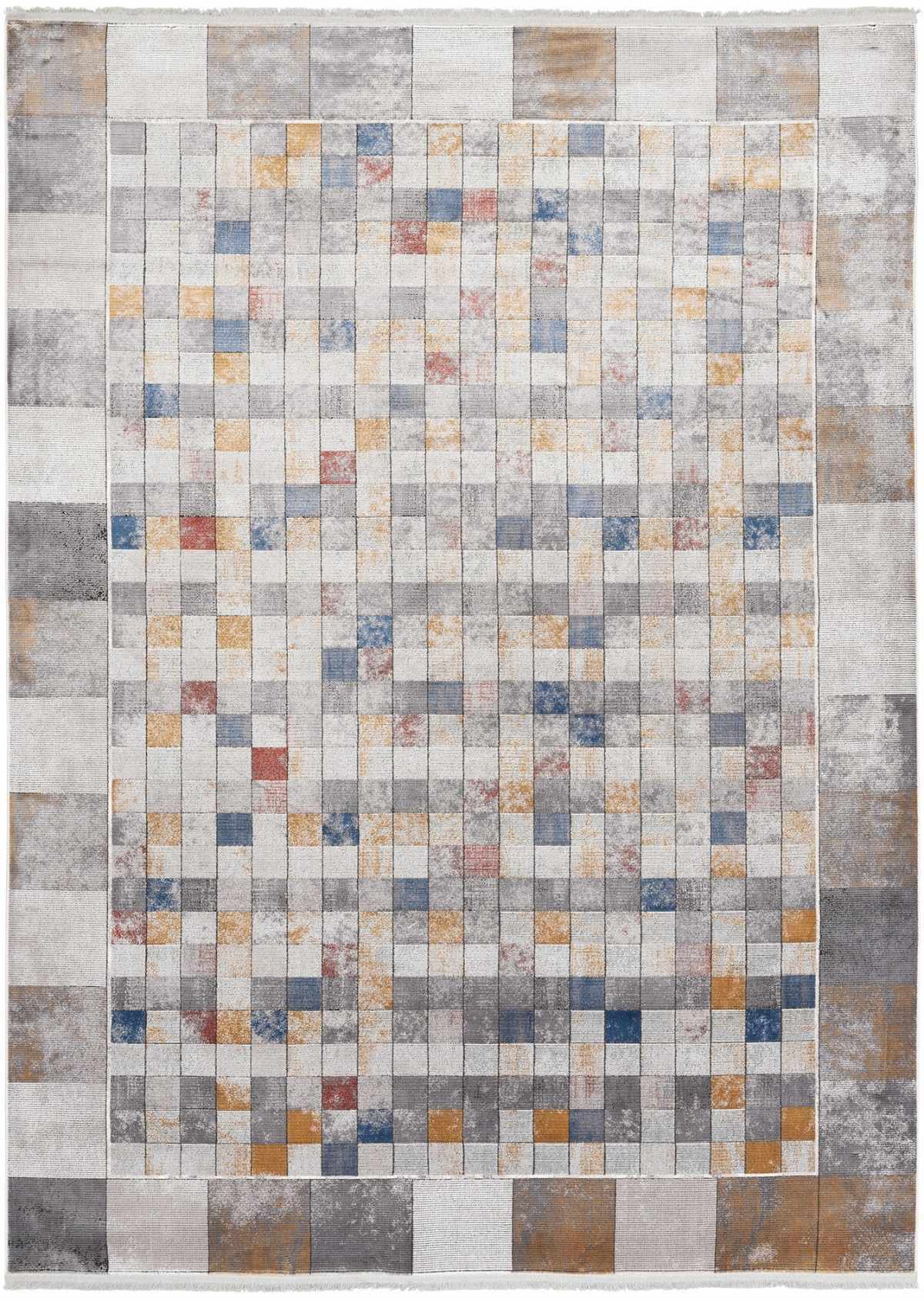 Aden Rugs Collection B. Black - Yellow 7091A