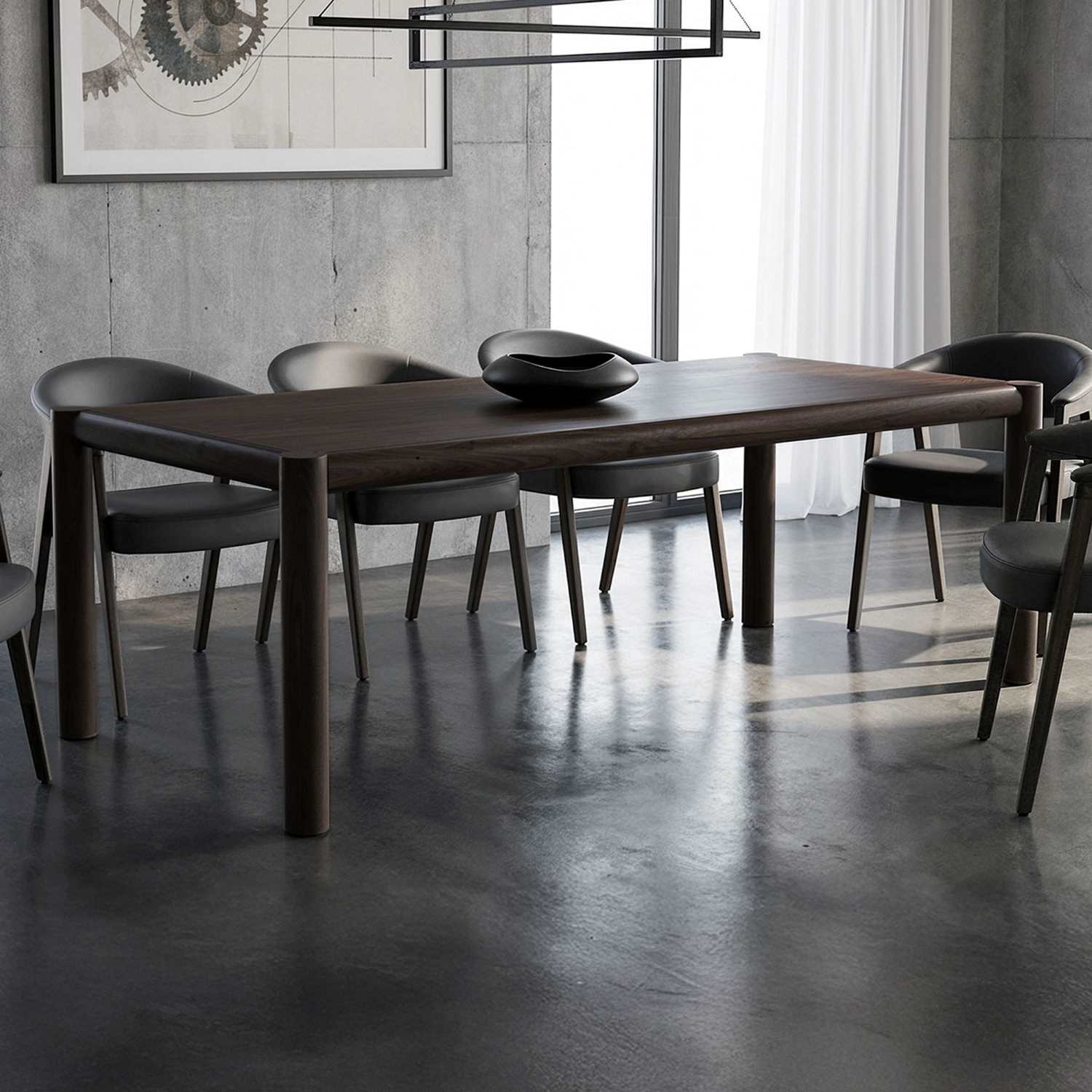 Advik Rectangular Dining Table, 79" in Mocha