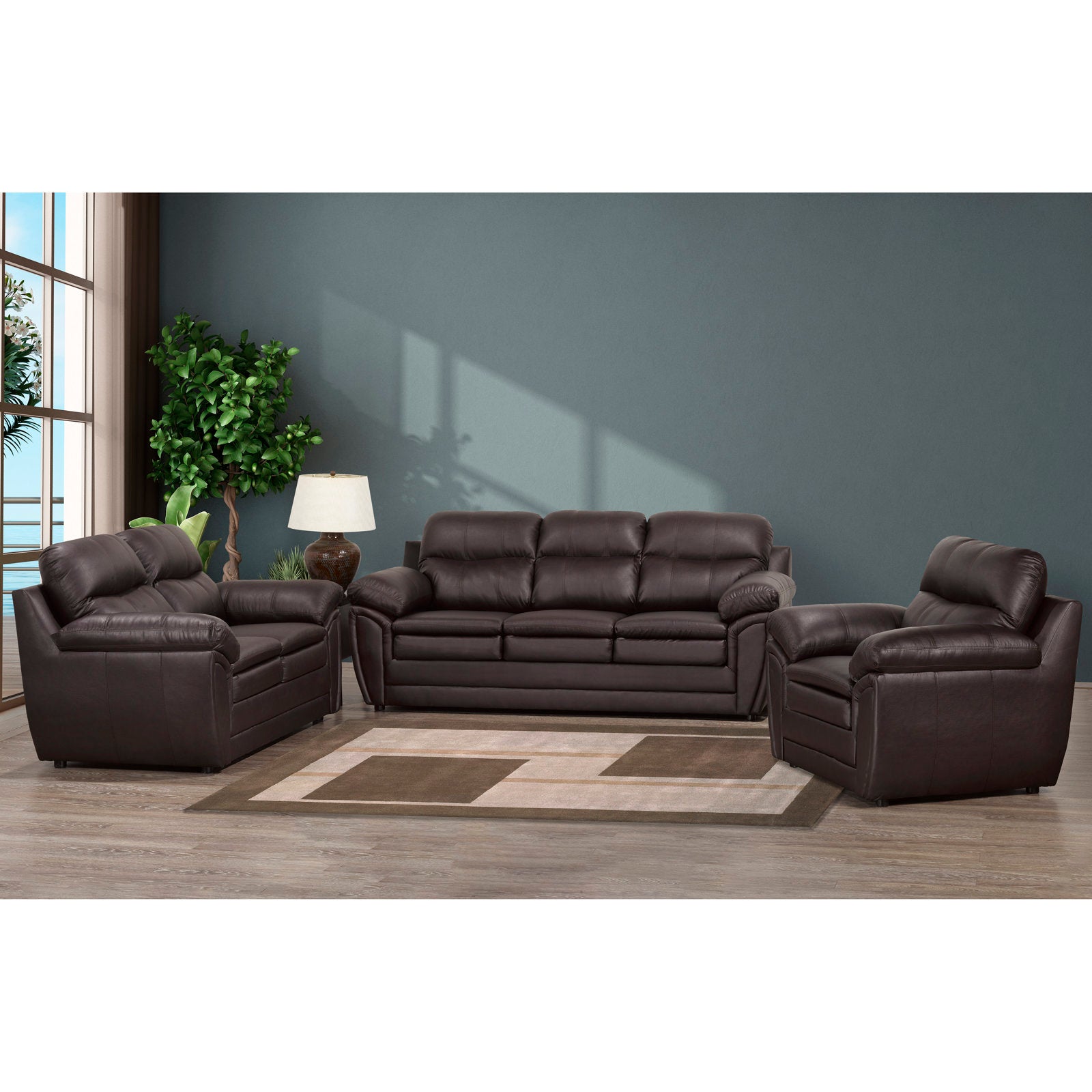 Canadian Made Albia Cranberry Sofa Set 5000